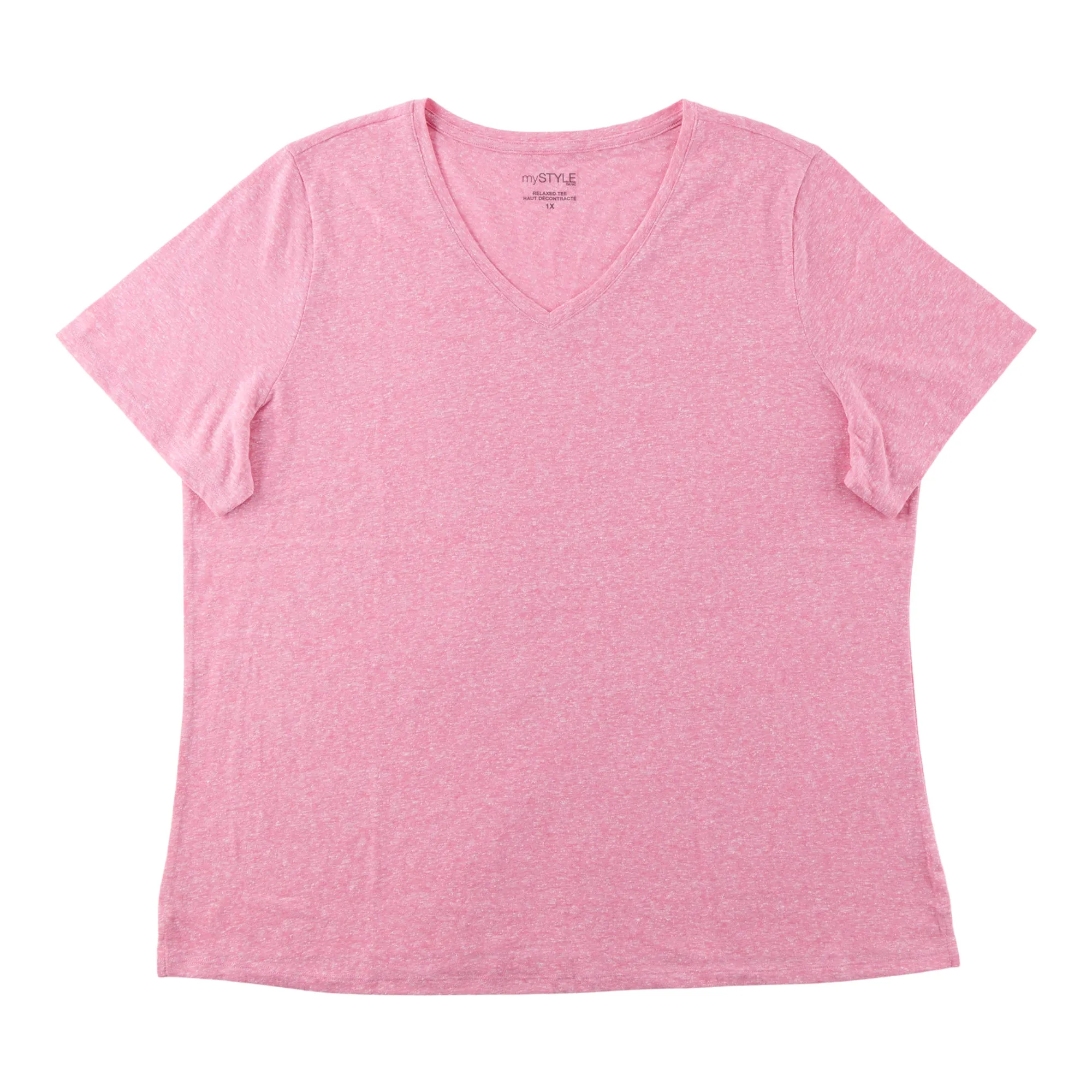 mySTYLE Women's Plus V-Neck Tee sold by Giant Tiger product image thumbnail 5