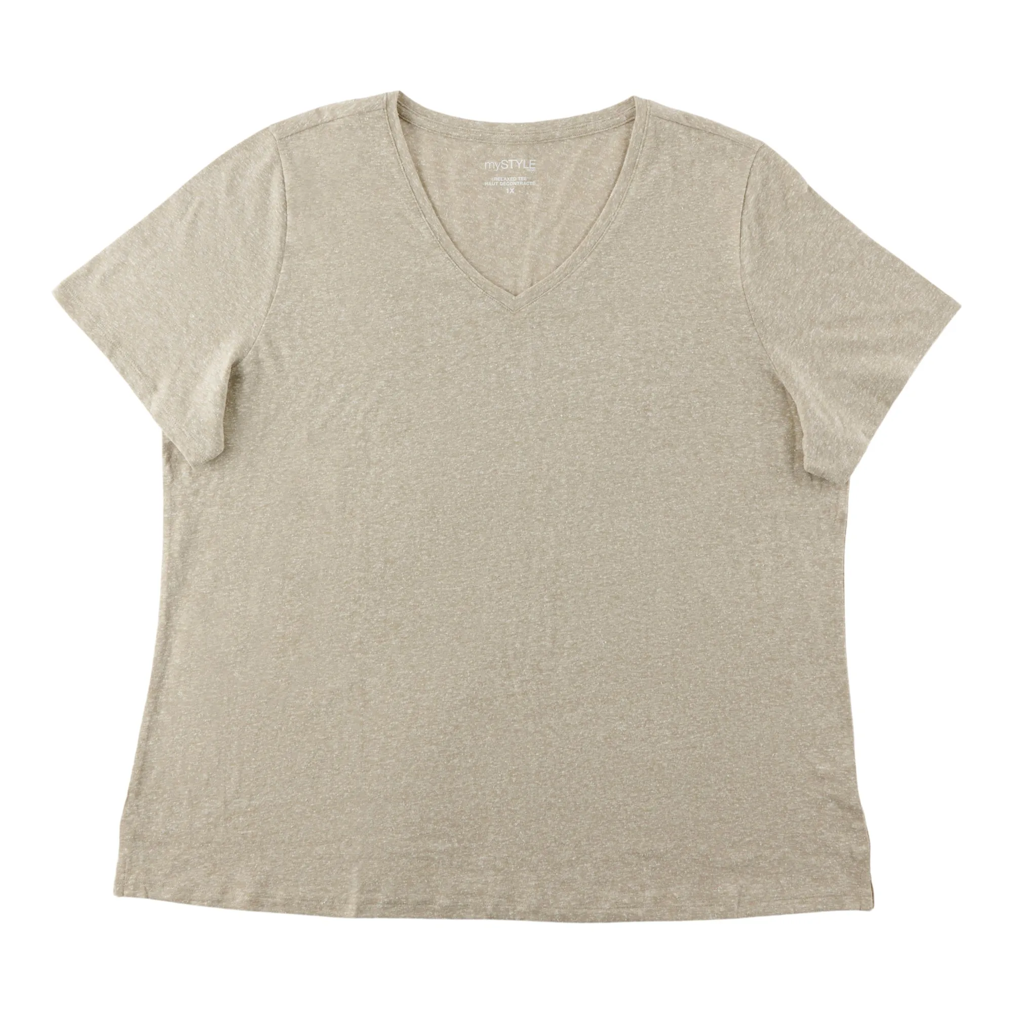 mySTYLE Women's Plus V-Neck Tee sold by Giant Tiger product image thumbnail 3