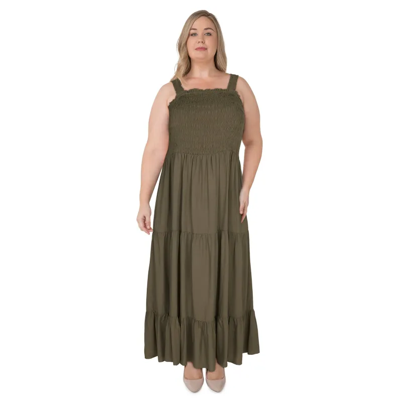 mySTYLE Women's Plus Tiered Maxi Dress sold by Giant Tiger
