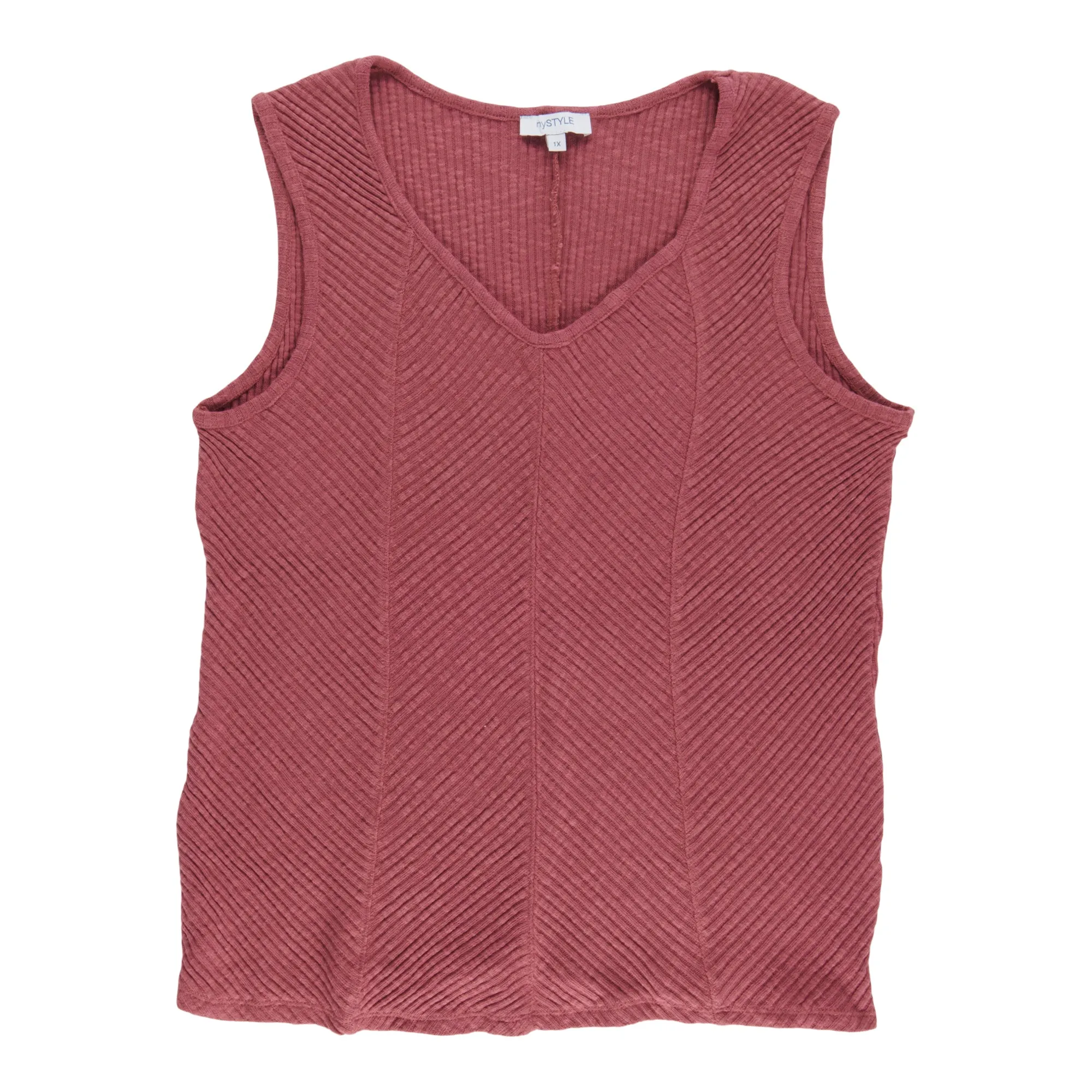 mySTYLE Women's Plus Ribbed Tank Top sold by Giant Tiger