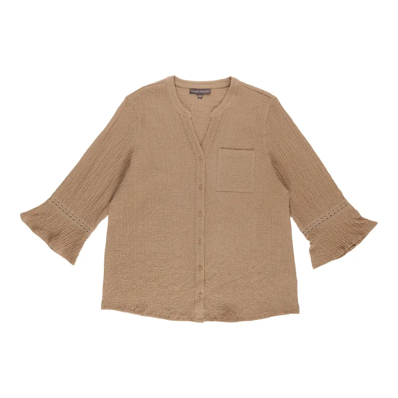 Classic Editions Women's Crinkle Top sold by Giant Tiger