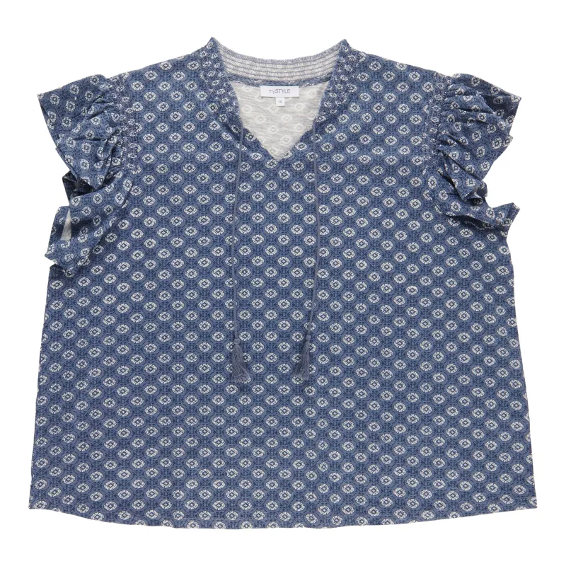 mySTYLE Women's Plus Flutter Sleeve Tee sold by Giant Tiger