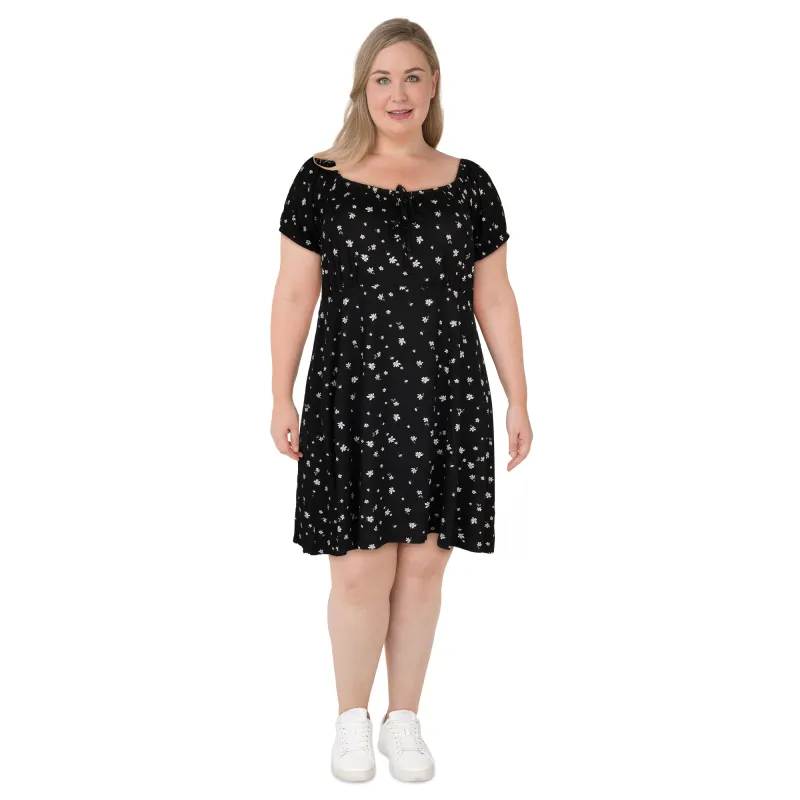 mySTYLE Women's Plus Puff Sleeve Squareneck Dress sold by Giant Tiger