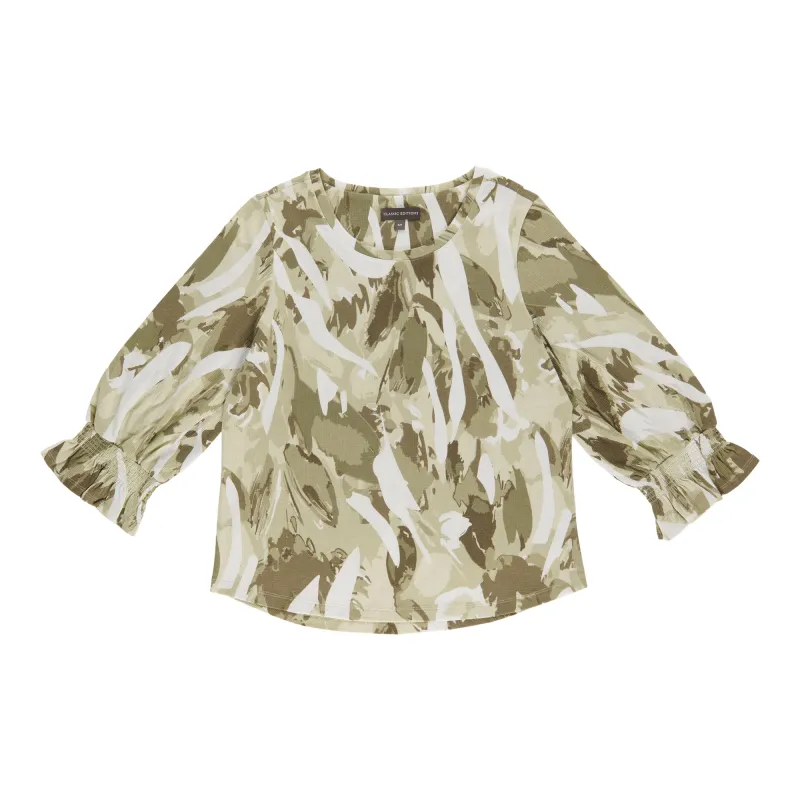 Classic Editions Women's Ruffle Sleeve Top sold by Giant Tiger