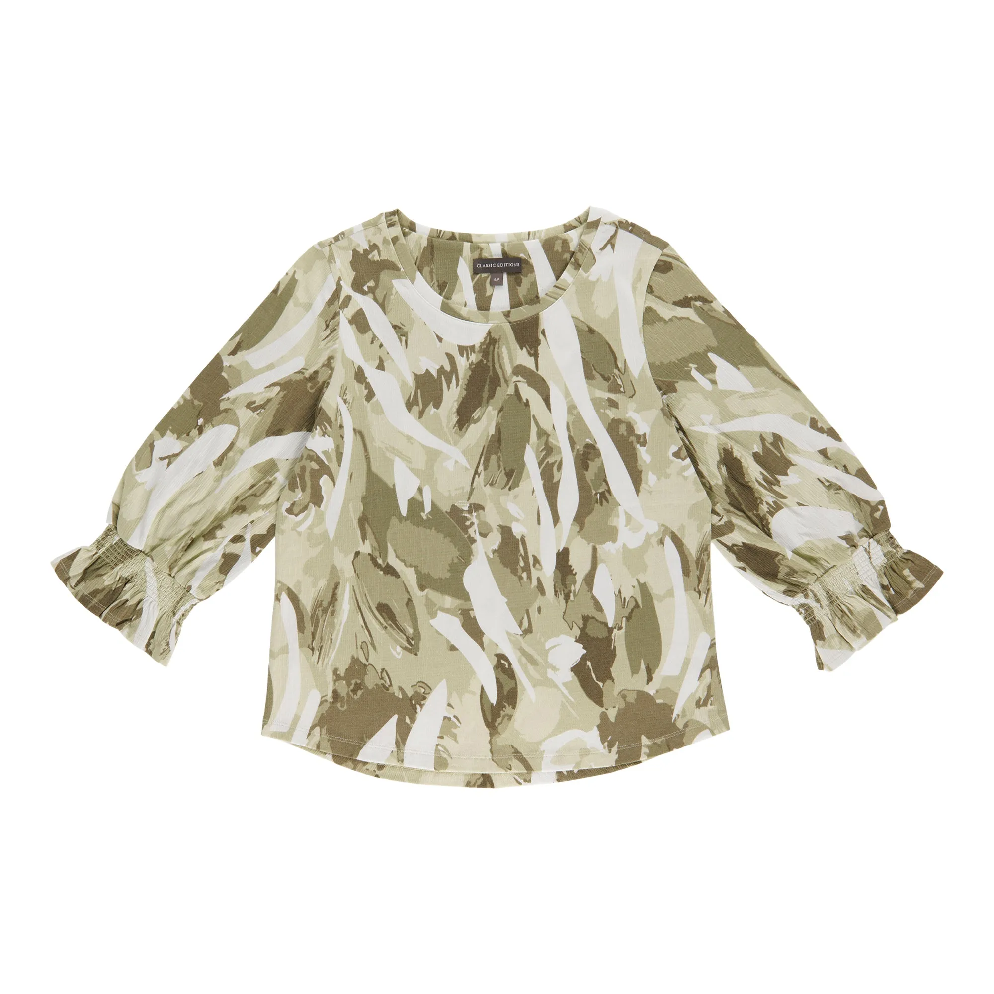 Classic Editions Women's Ruffle Sleeve Top sold by Giant Tiger