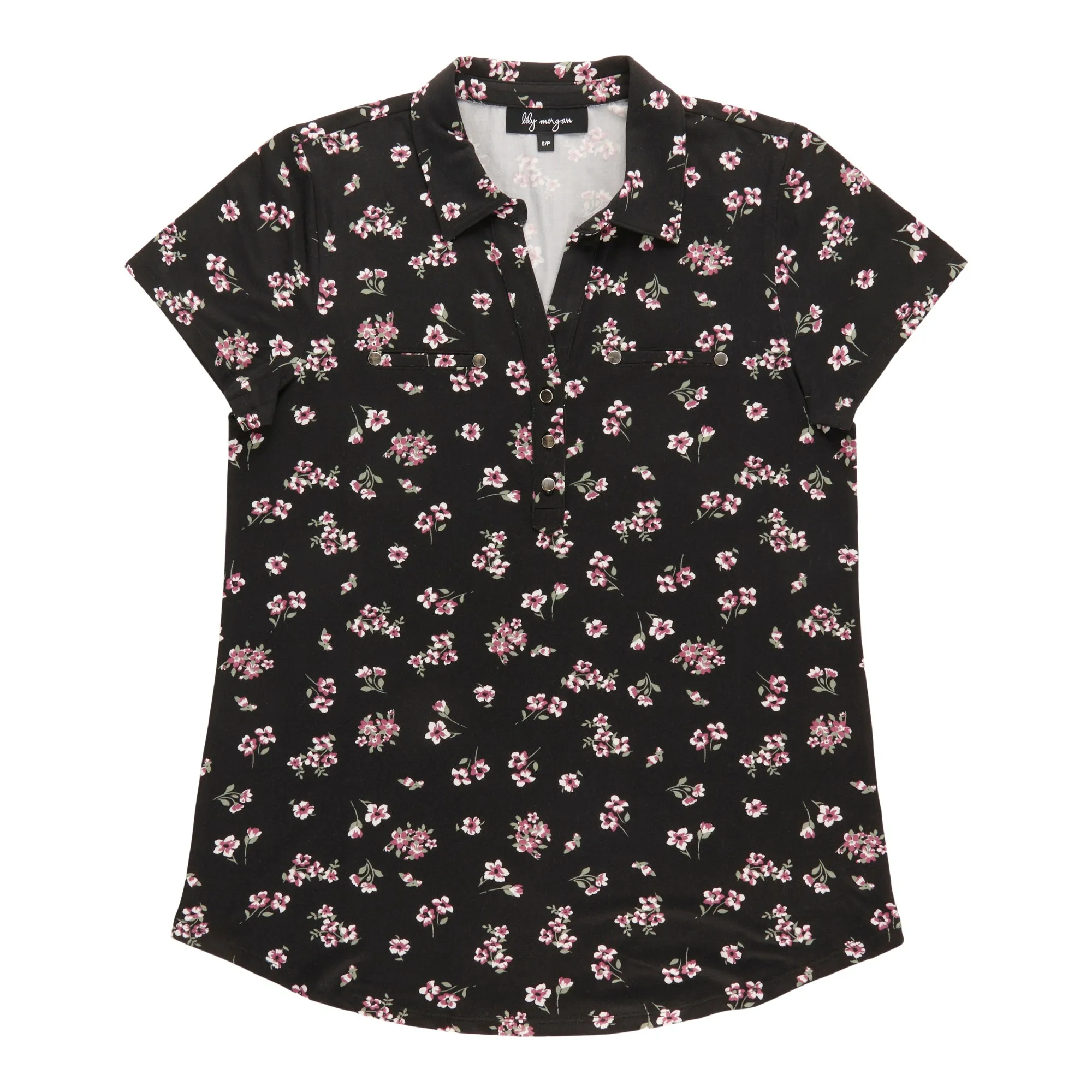 lily morgan Women's Collared Short Sleeve Top sold by Giant Tiger