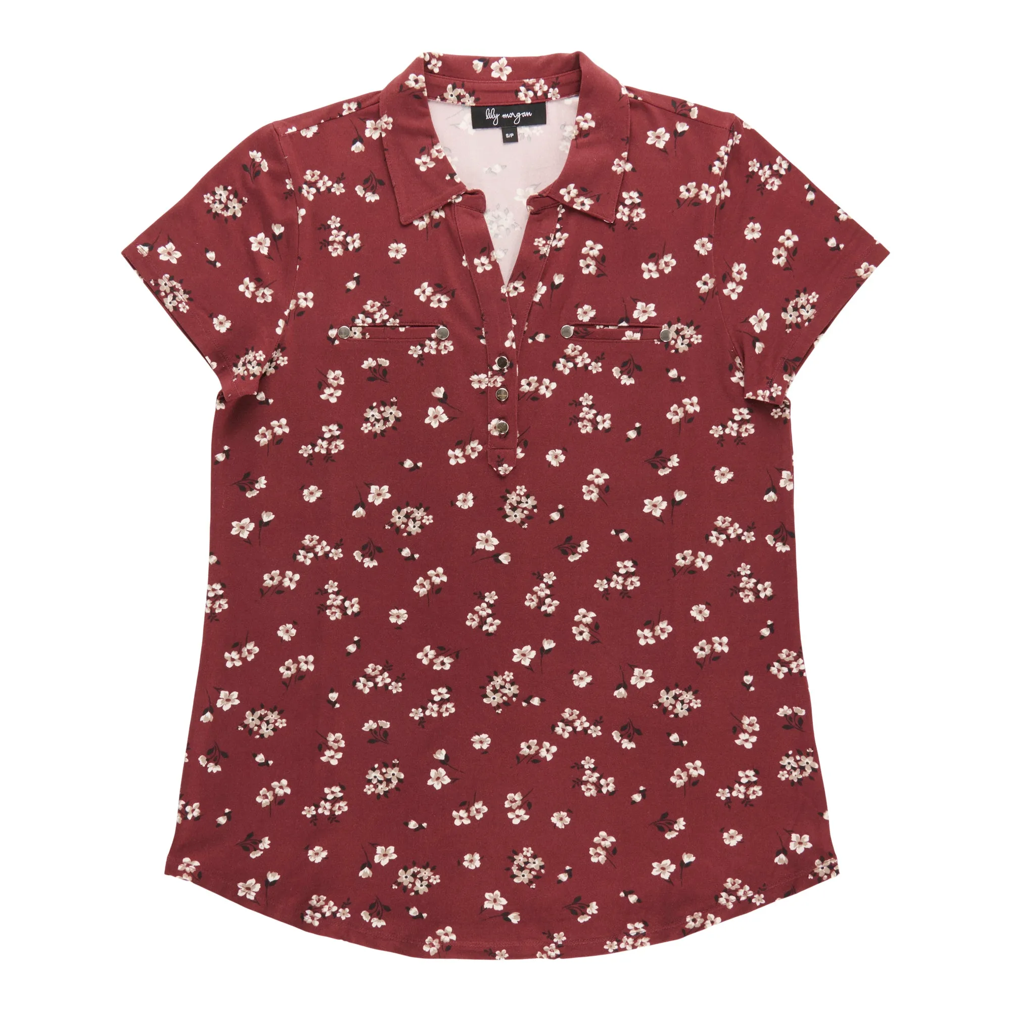 lily morgan Women's Collared Short Sleeve Top sold by Giant Tiger product image thumbnail 4