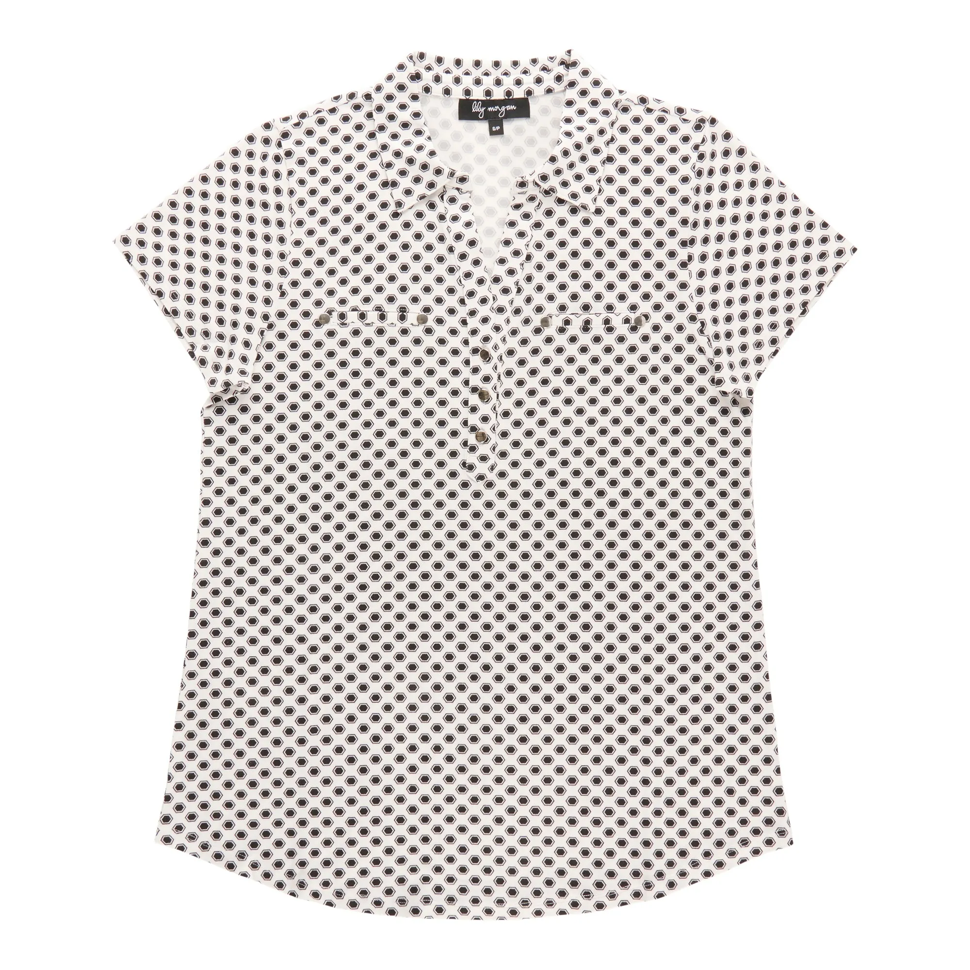 lily morgan Women's Collared Short Sleeve Top sold by Giant Tiger product image thumbnail 5