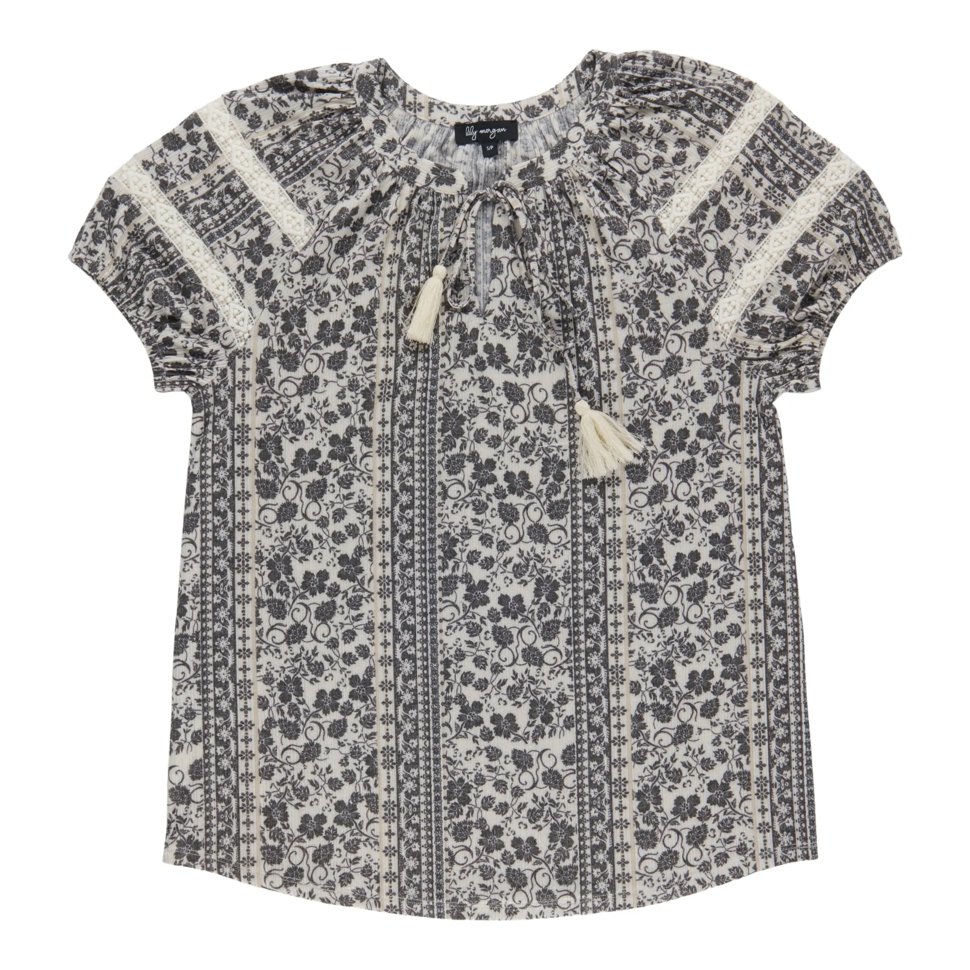 lily morgan Women's V-Neck Tie Front Blouse sold by Giant Tiger