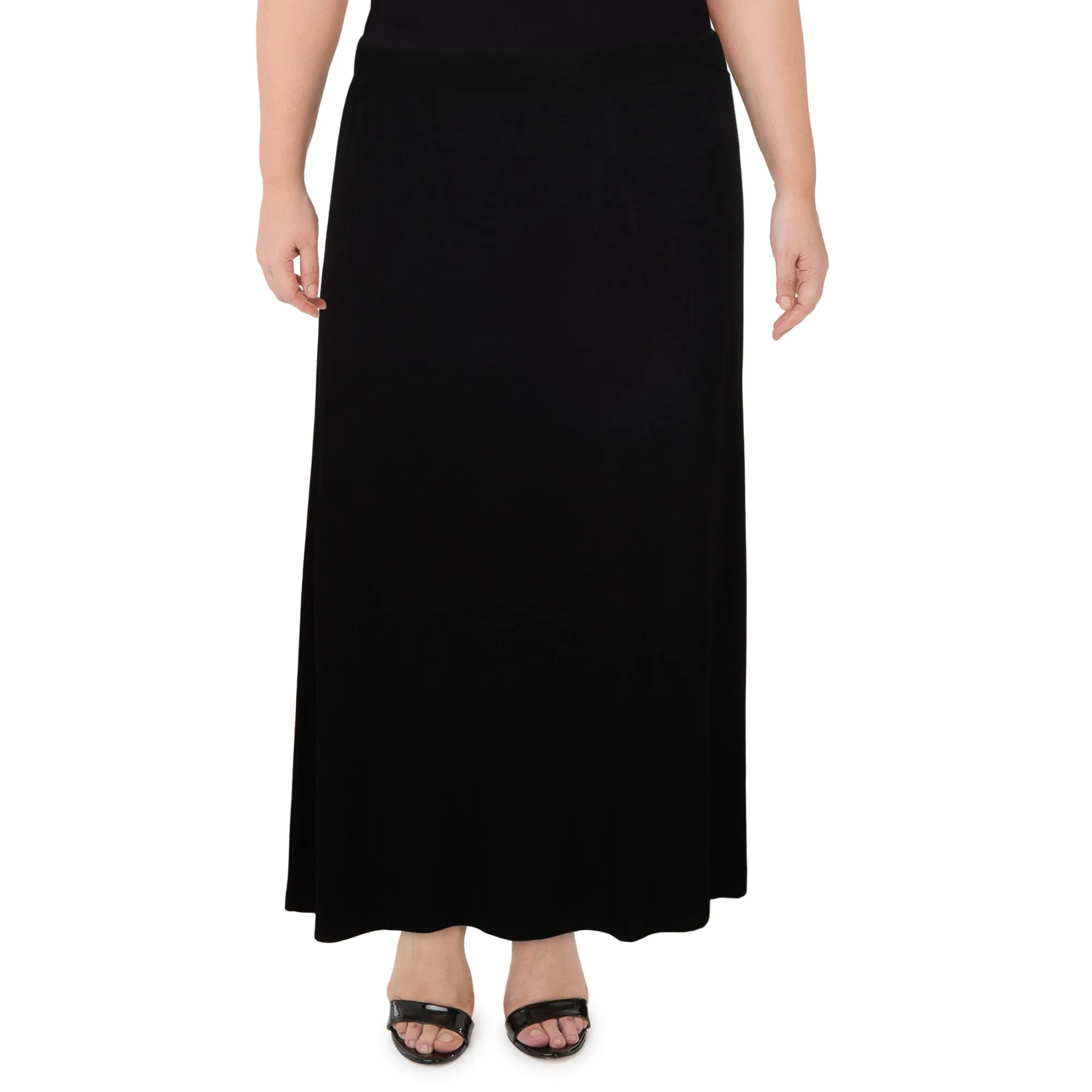 lily morgan Women's Plus Solid Long Knit Skirt sold by Giant Tiger product image thumbnail 2