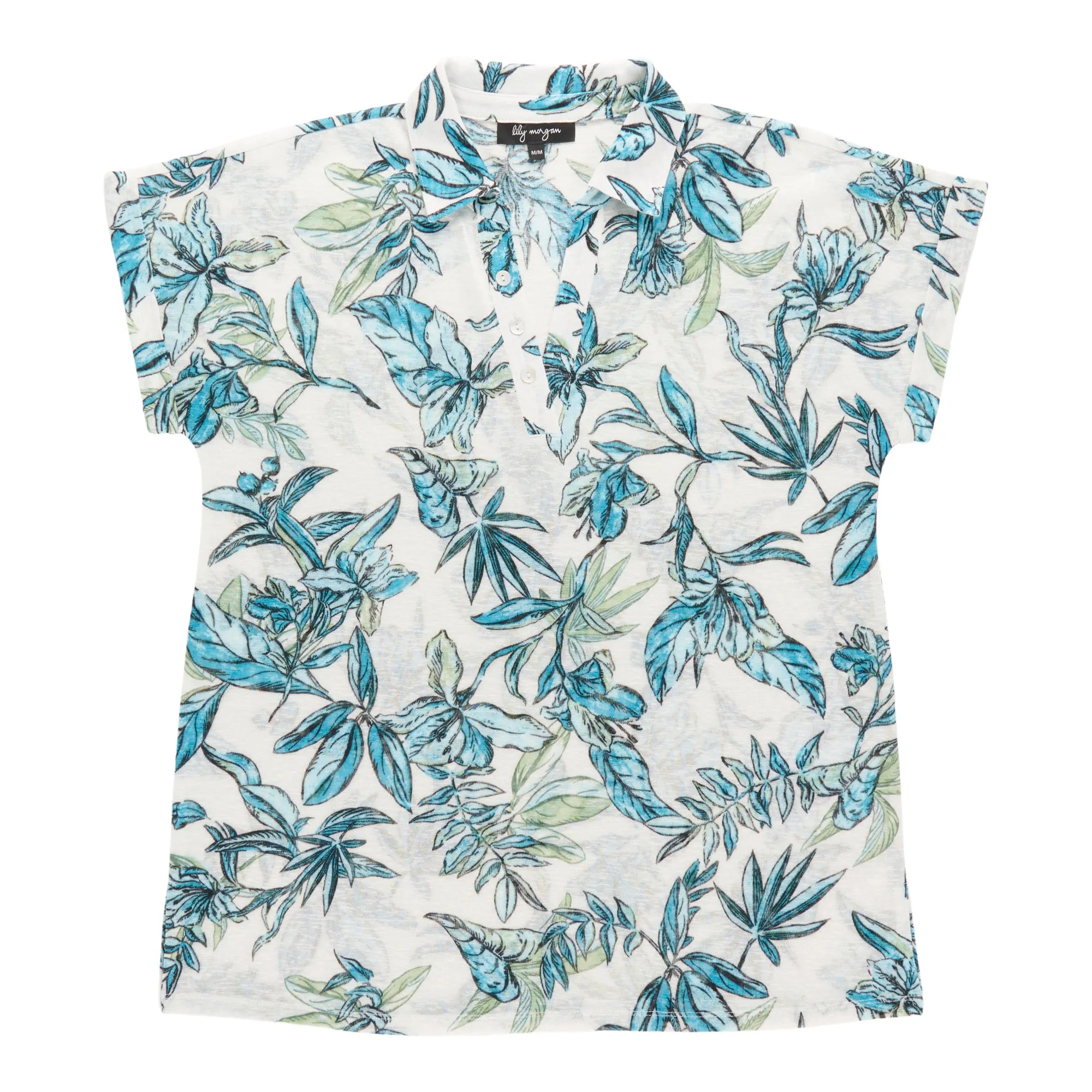 lily morgan Women's Collared Short Sleeve Top sold by Giant Tiger