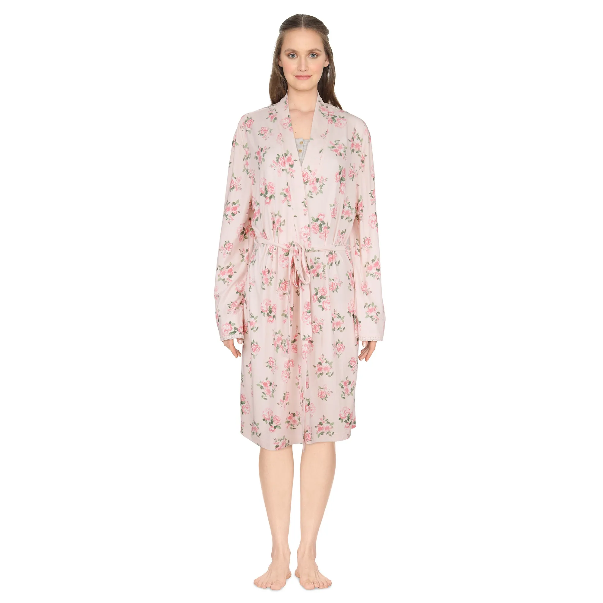 Carisma Women's Long Sleeve Family Robe with Lace Accent sold by Giant Tiger product image thumbnail 2
