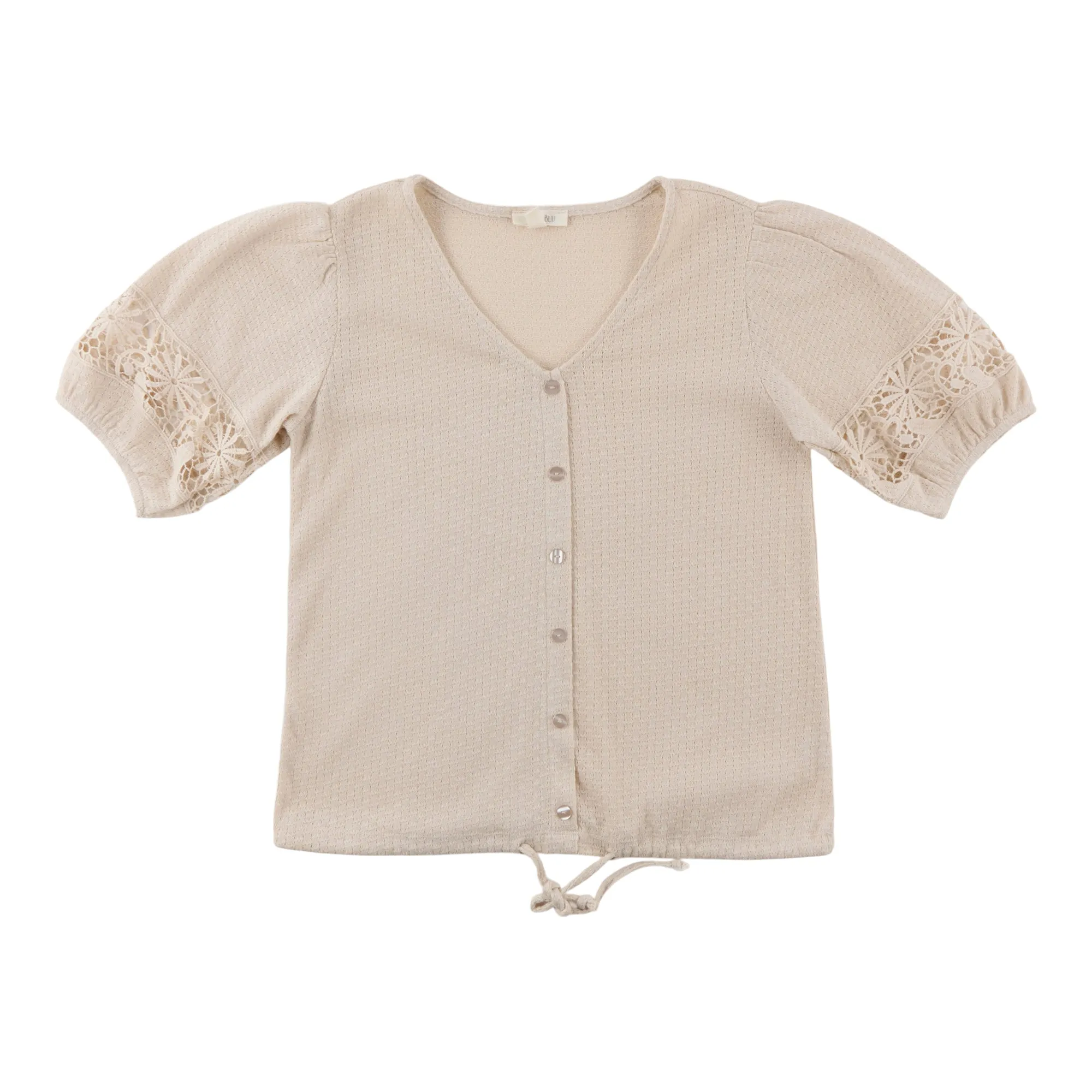 Women's Puff Sleeve Tie Front Top sold by Giant Tiger