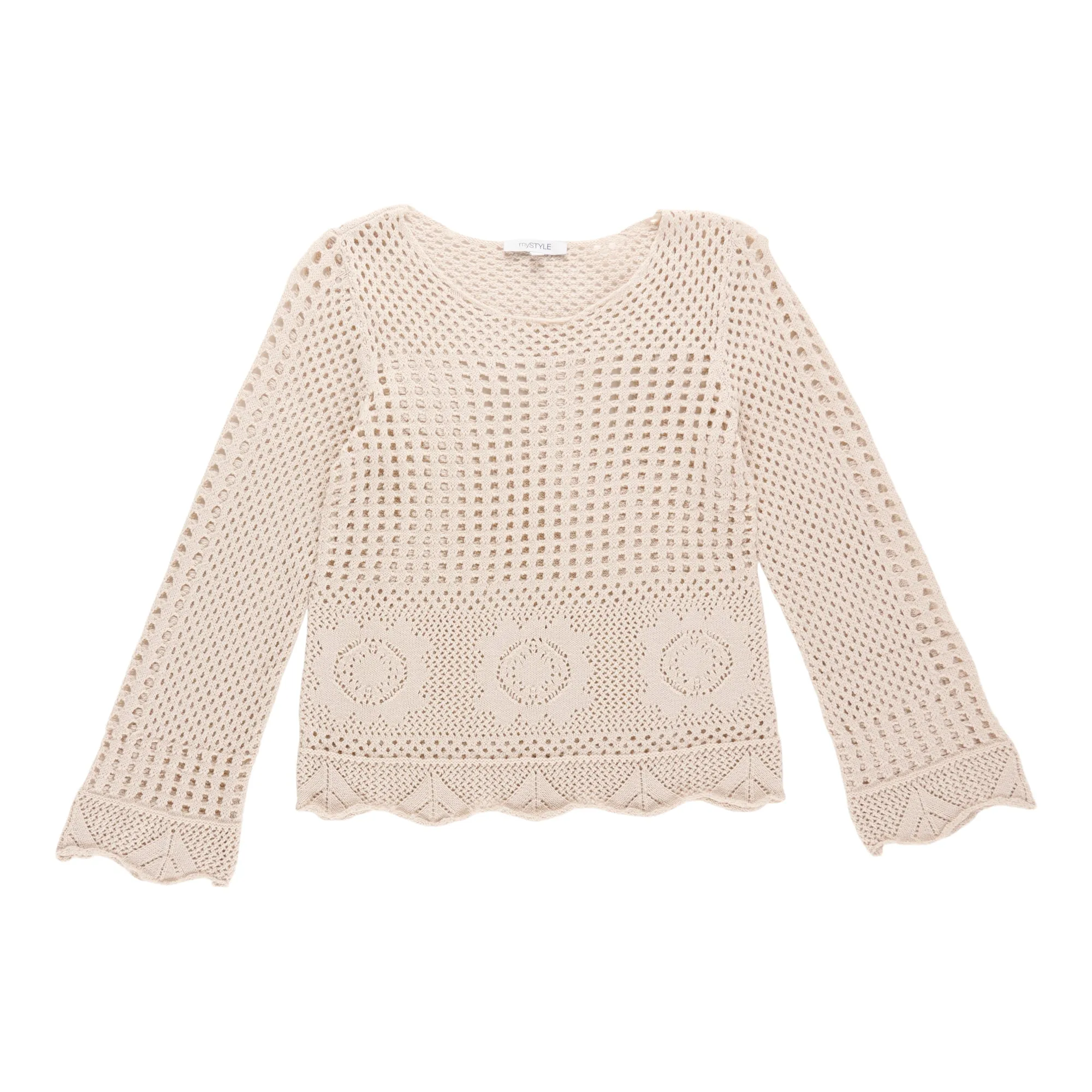 mySTYLE Women's Long Sleeve Crochet Sweater sold by Giant Tiger product image thumbnail 2