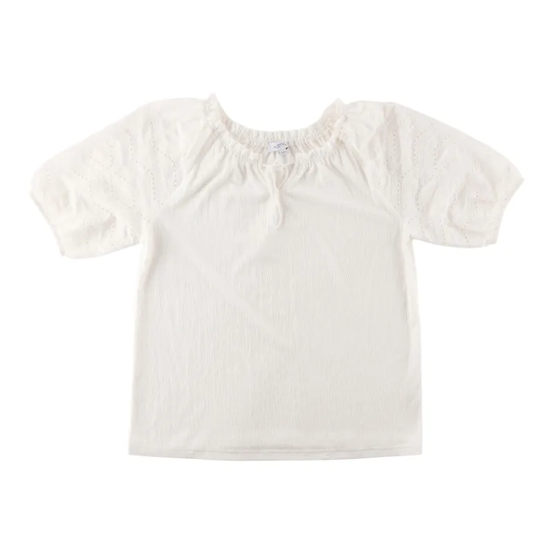 mySTYLE Women's Crinkle Eyelet Top sold by Giant Tiger