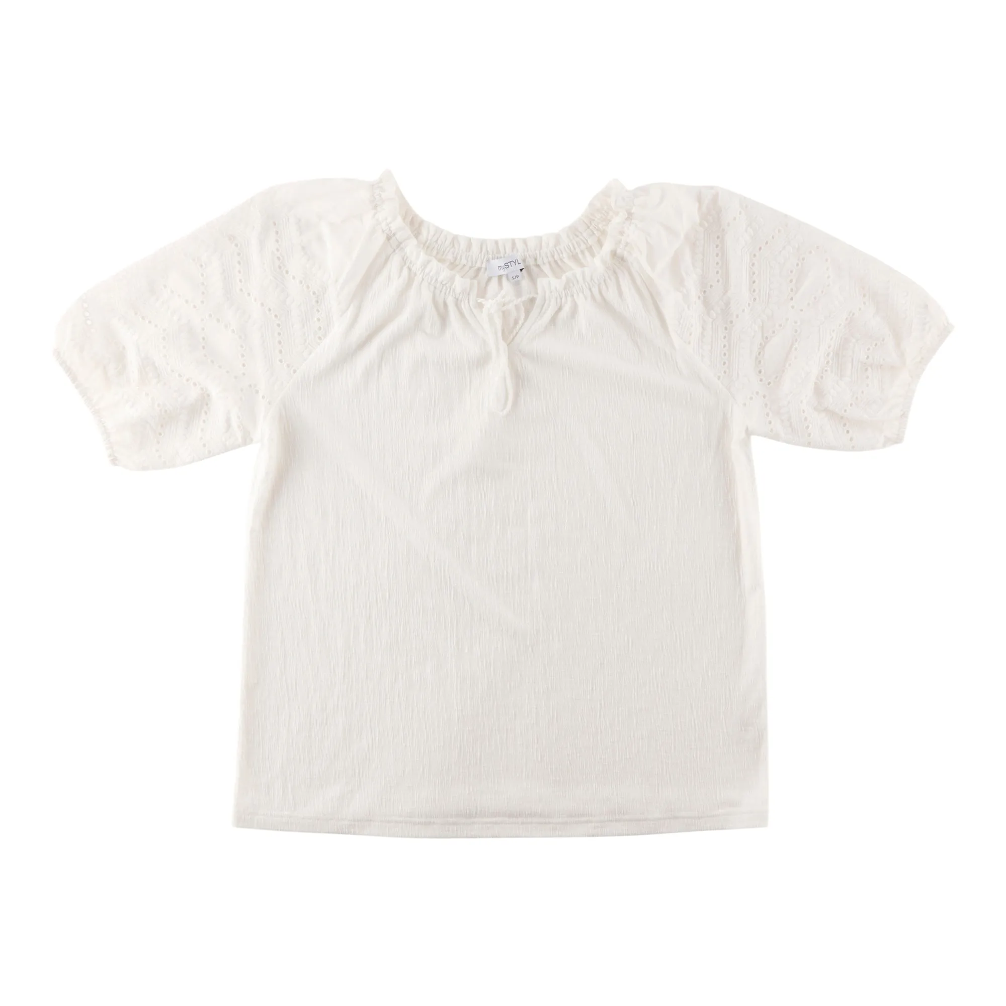 mySTYLE Women's Crinkle Eyelet Top sold by Giant Tiger