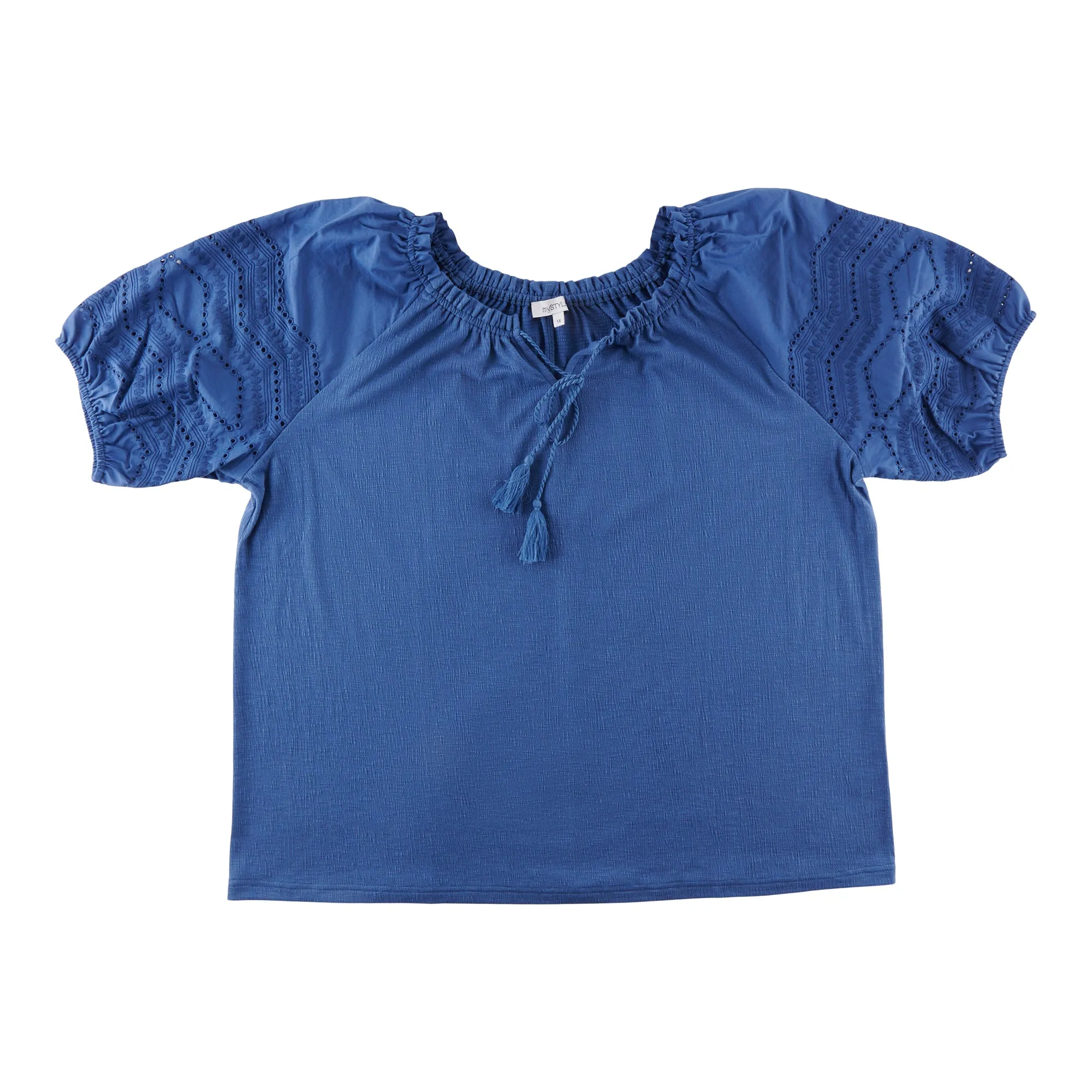 mySTYLE Women's Plus Crinkle Eyelet Top sold by Giant Tiger product image thumbnail 2