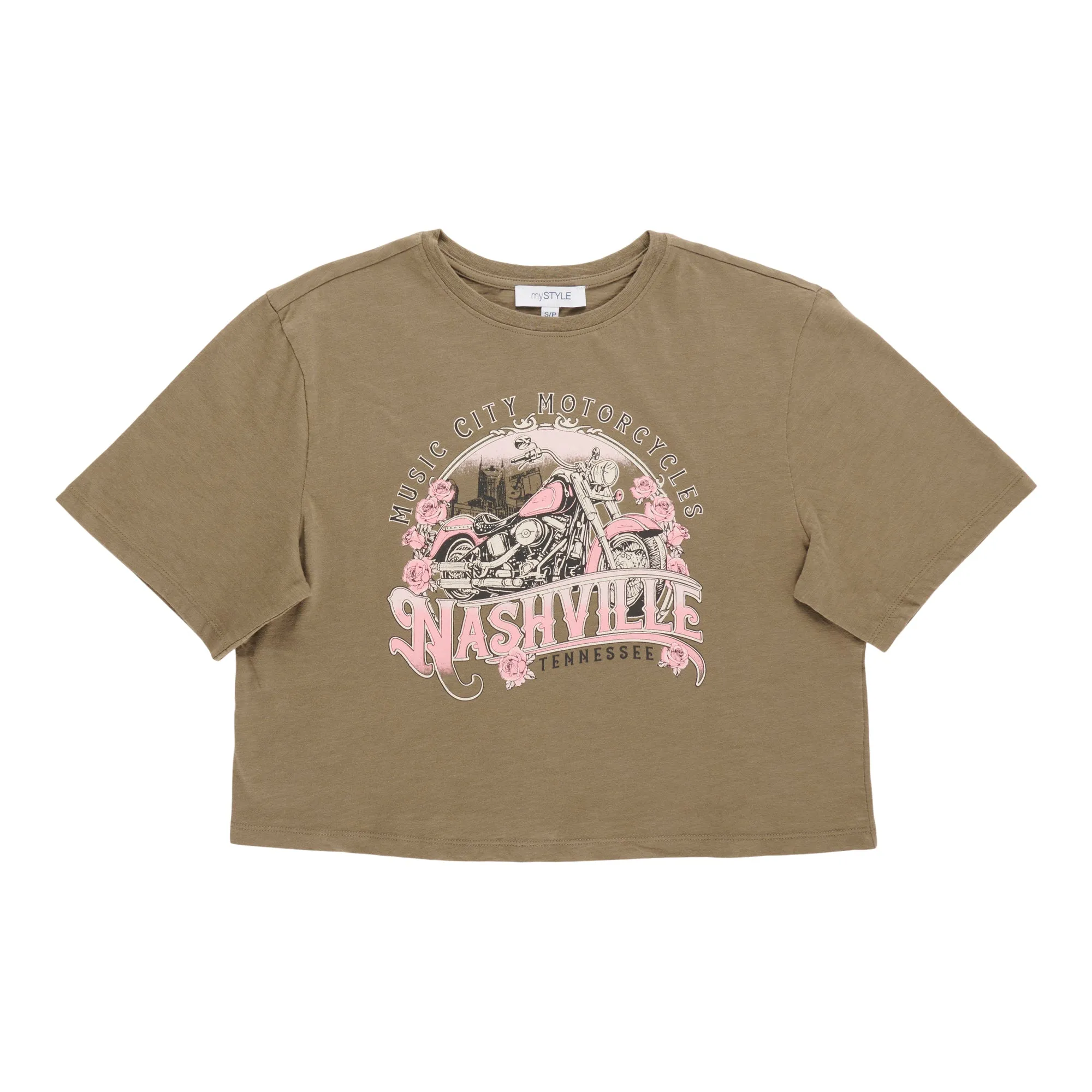 mySTYLE Women's Cropped Crew Neck Tee sold by Giant Tiger product image thumbnail 2