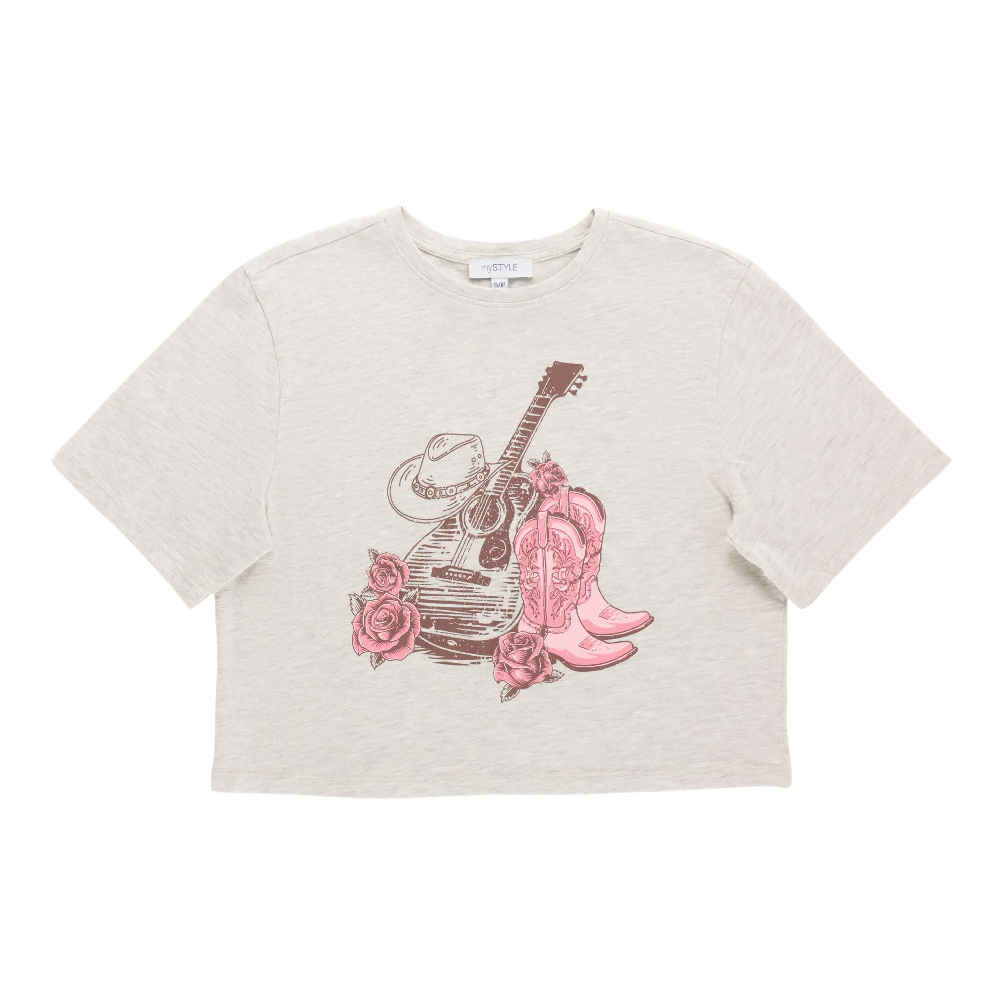 mySTYLE Women's Cropped Crew Neck Tee sold by Giant Tiger