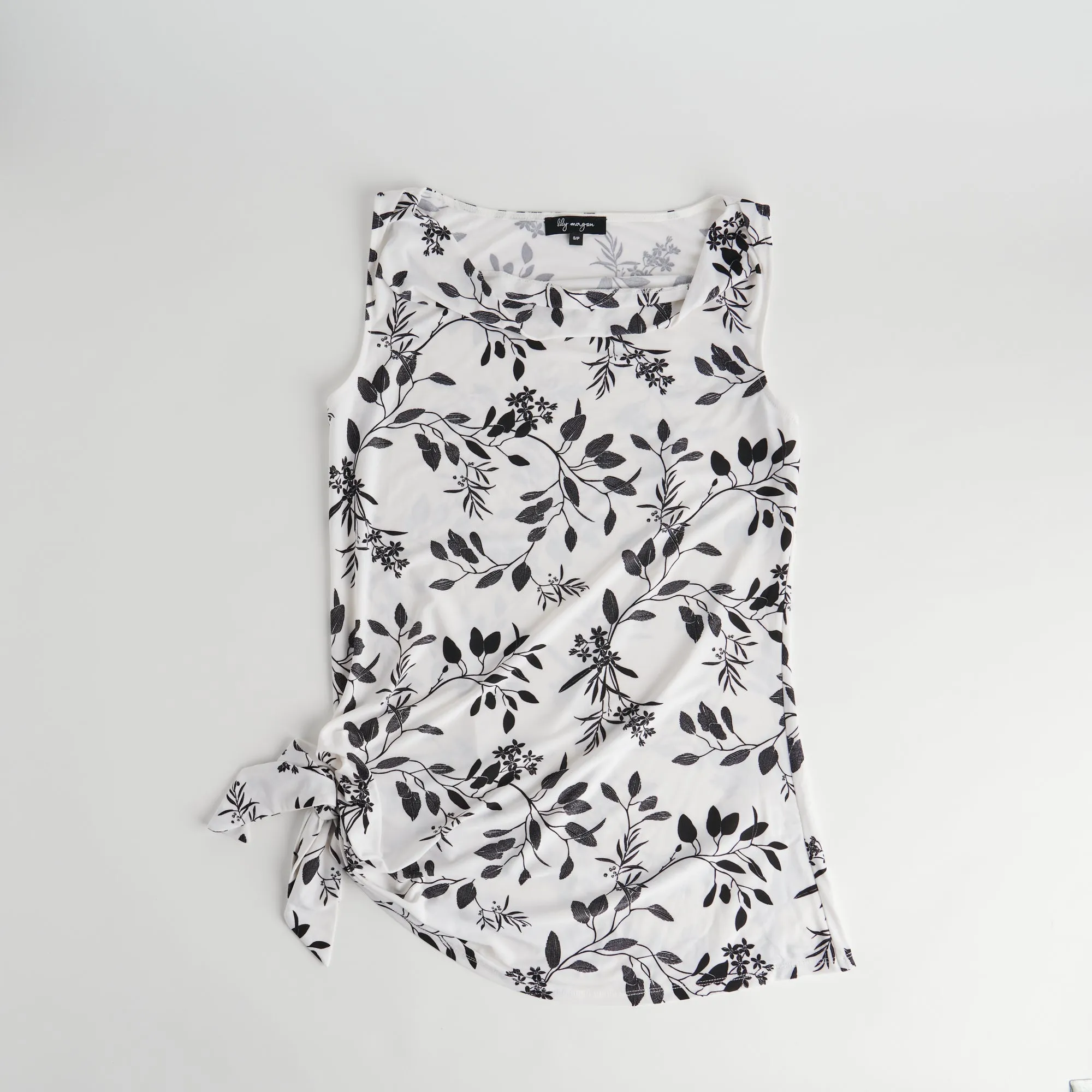 lily morgan Women's Tropical Printed Drape Neck Top with Side Tie sold by Giant Tiger product image thumbnail 2