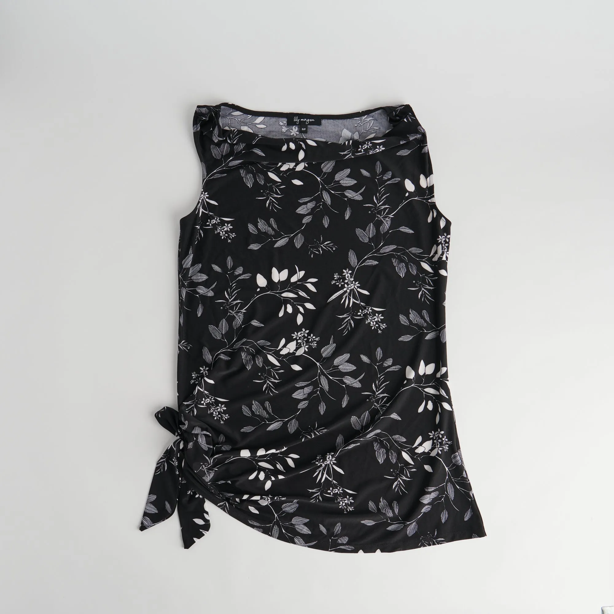 lily morgan Women's Tropical Printed Drape Neck Top with Side Tie sold by Giant Tiger