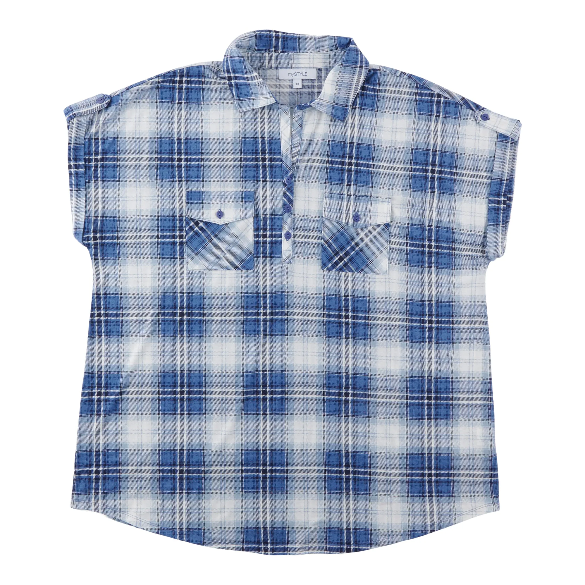 mySTYLE Women's Plus Short Sleeve Collared Top sold by Giant Tiger product image thumbnail 2