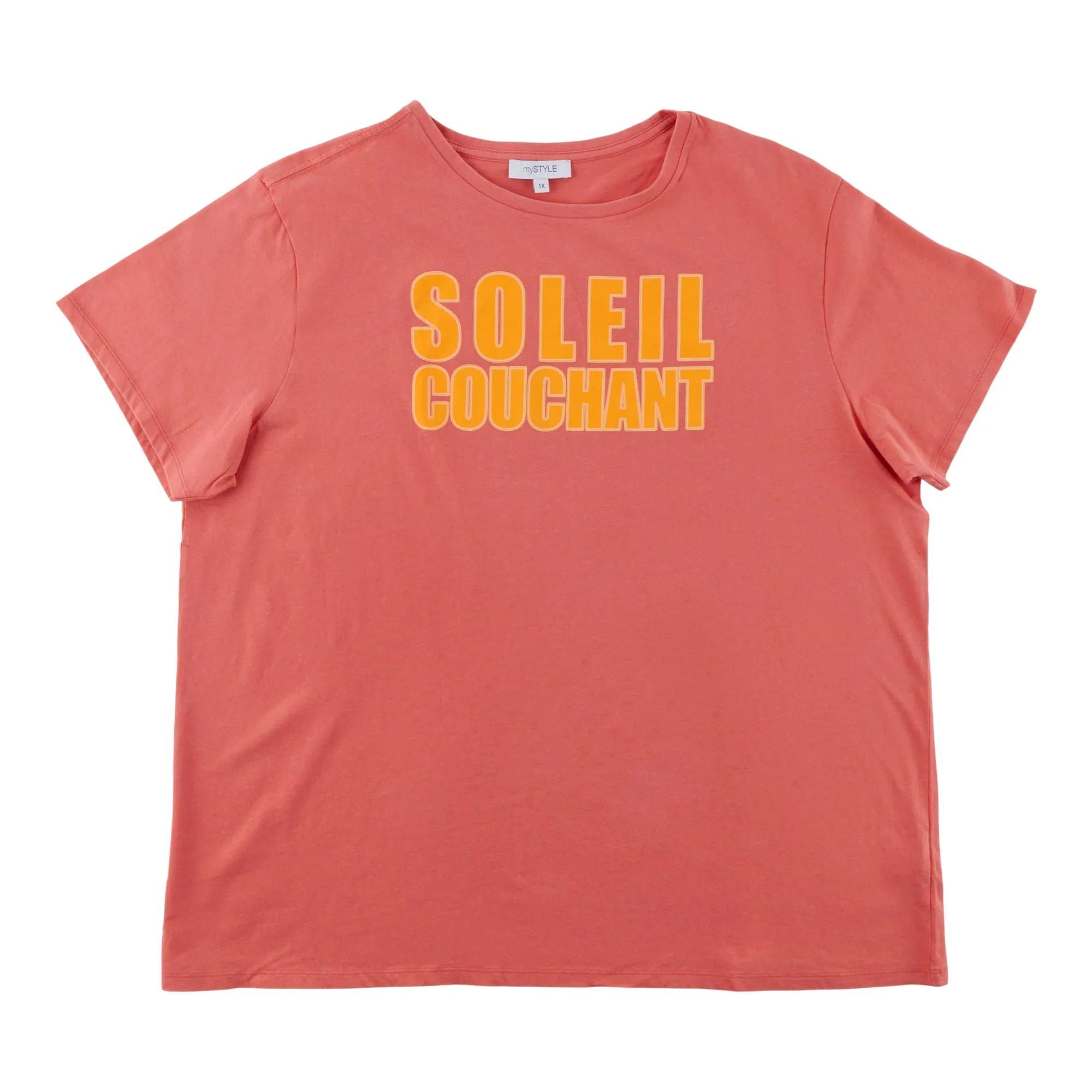 mySTYLE Women's Plus Vintage Wash Boyfriend Tee sold by Giant Tiger product image thumbnail 2