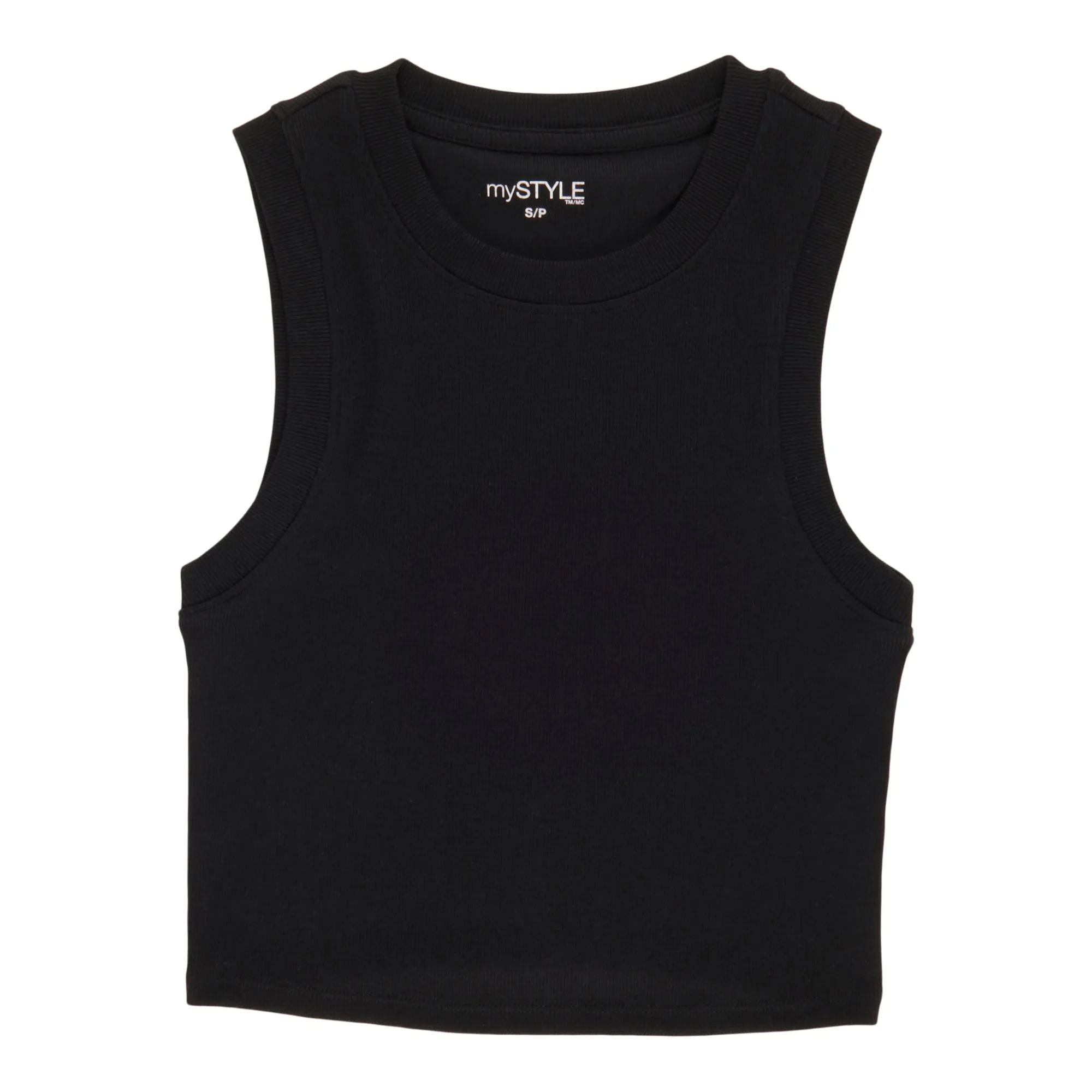 mySTYLE Women's Ribbed Cropped Tank Top sold by Giant Tiger