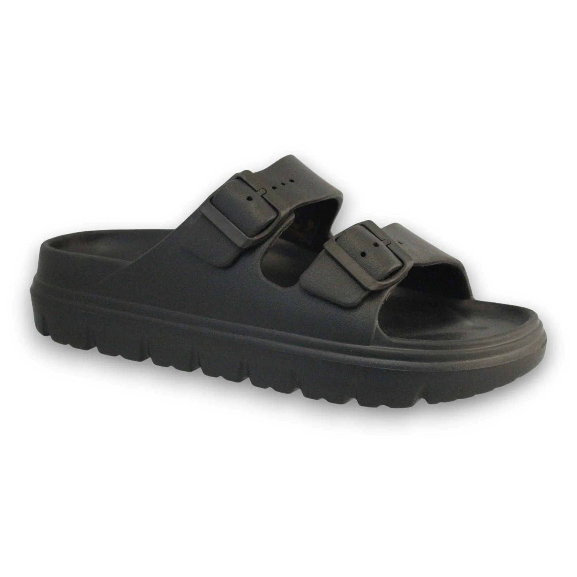 mySTYLE Women's EVA Double Buckle Slides sold by Giant Tiger