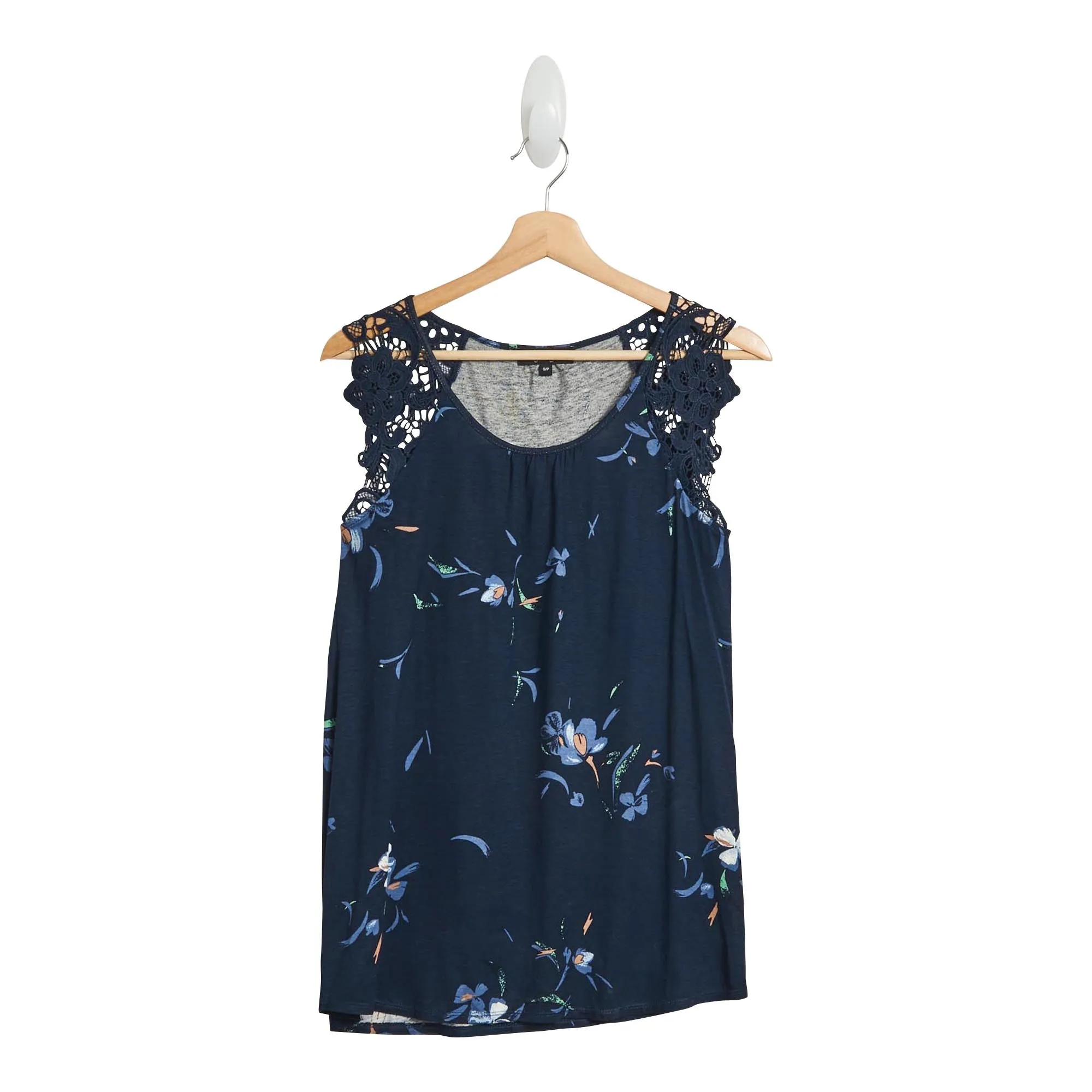 lily morgan Women's Plus Printed Crochet Trim Top sold by Giant Tiger product image thumbnail 2