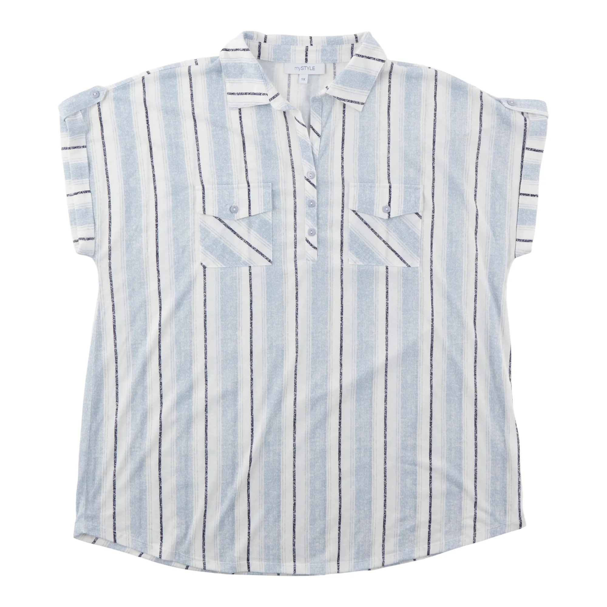 mySTYLE Women's Plus Short Sleeve Collared Top sold by Giant Tiger product image thumbnail 2