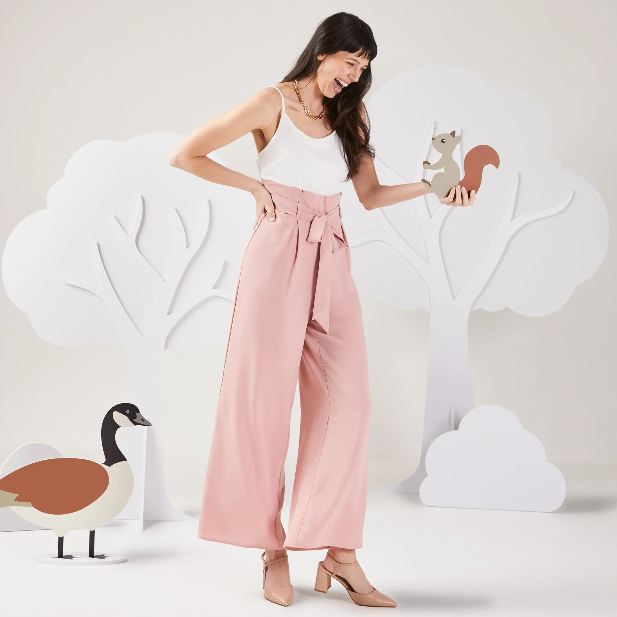 lily morgan Women's Tie-Front Jumpsuit sold by Giant Tiger product image thumbnail 3