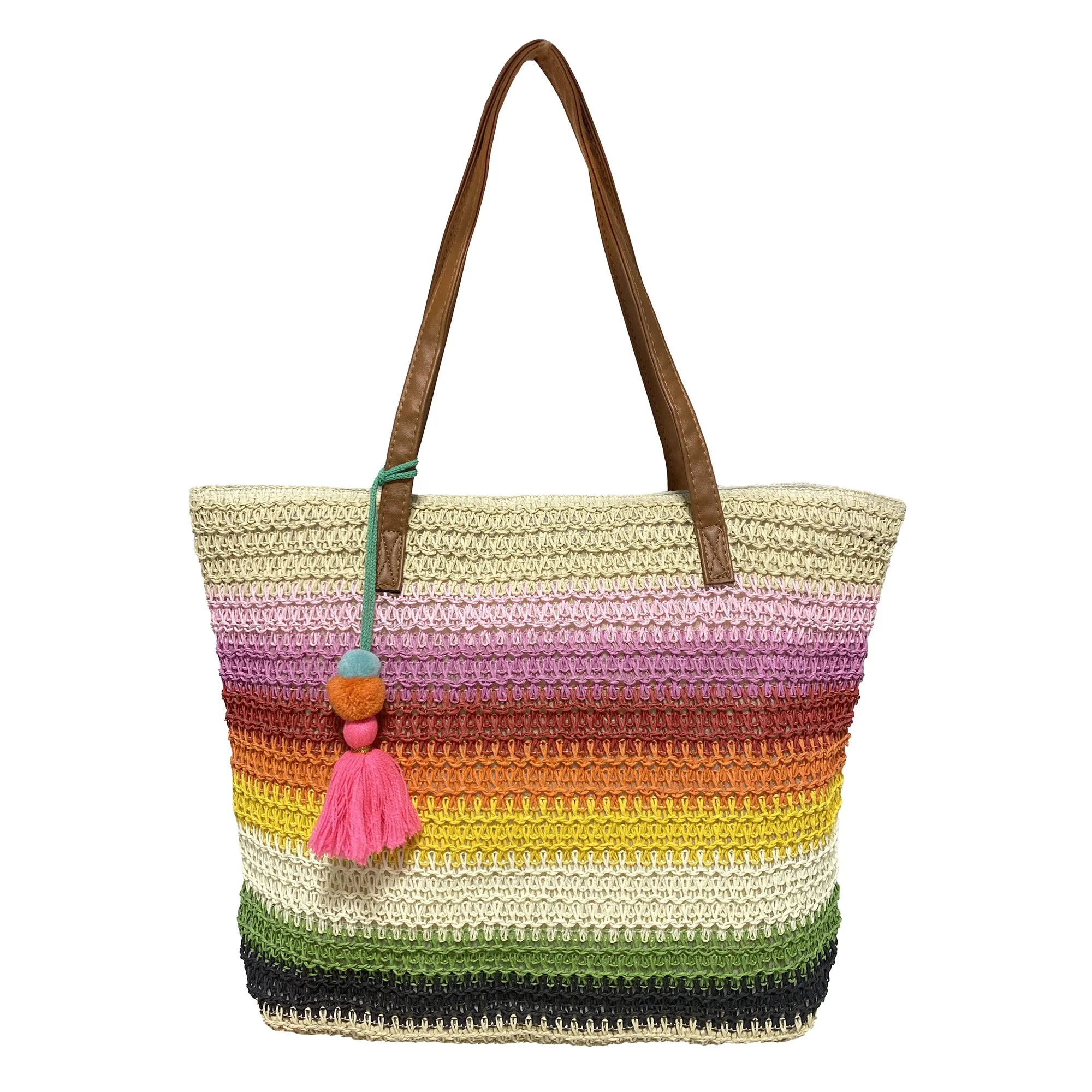 Women's Multicolour Woven Tote sold by Giant Tiger product image thumbnail 3