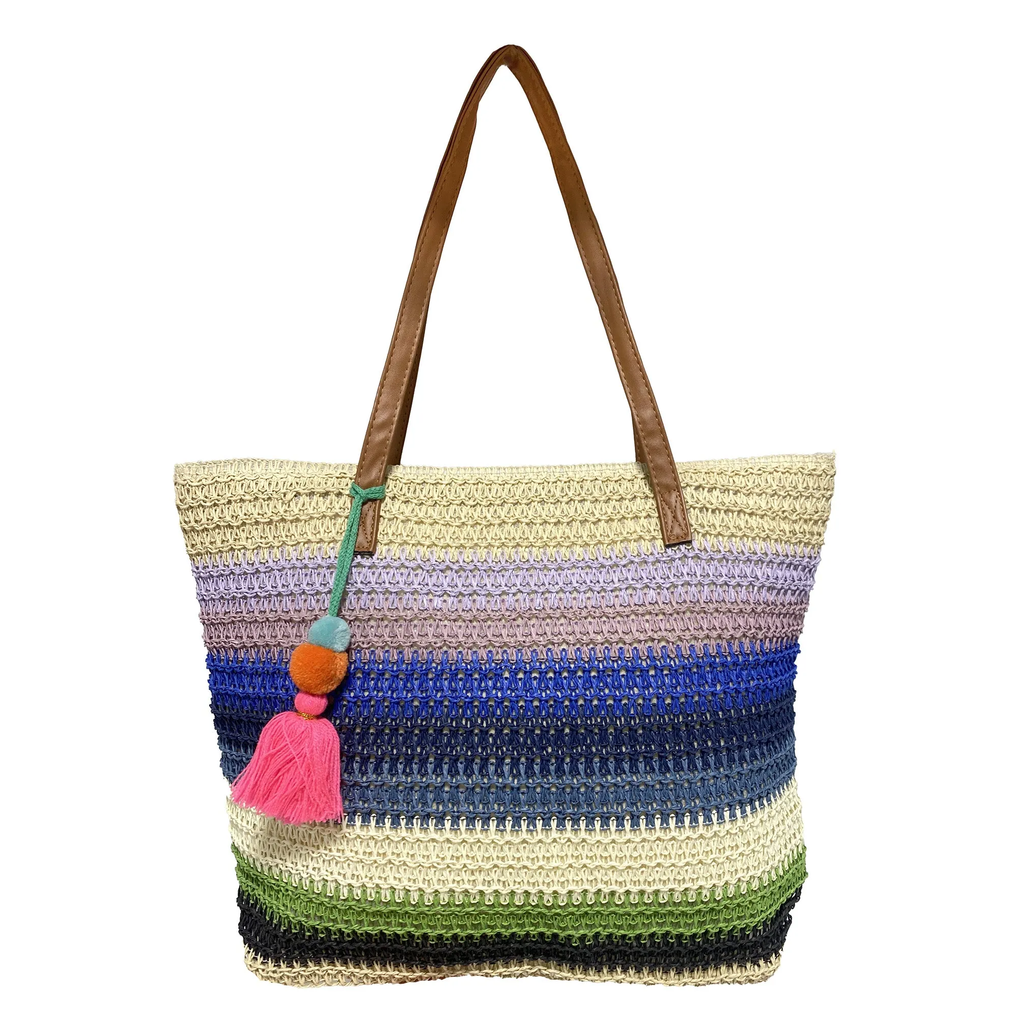 Women's Multicolour Woven Tote sold by Giant Tiger
