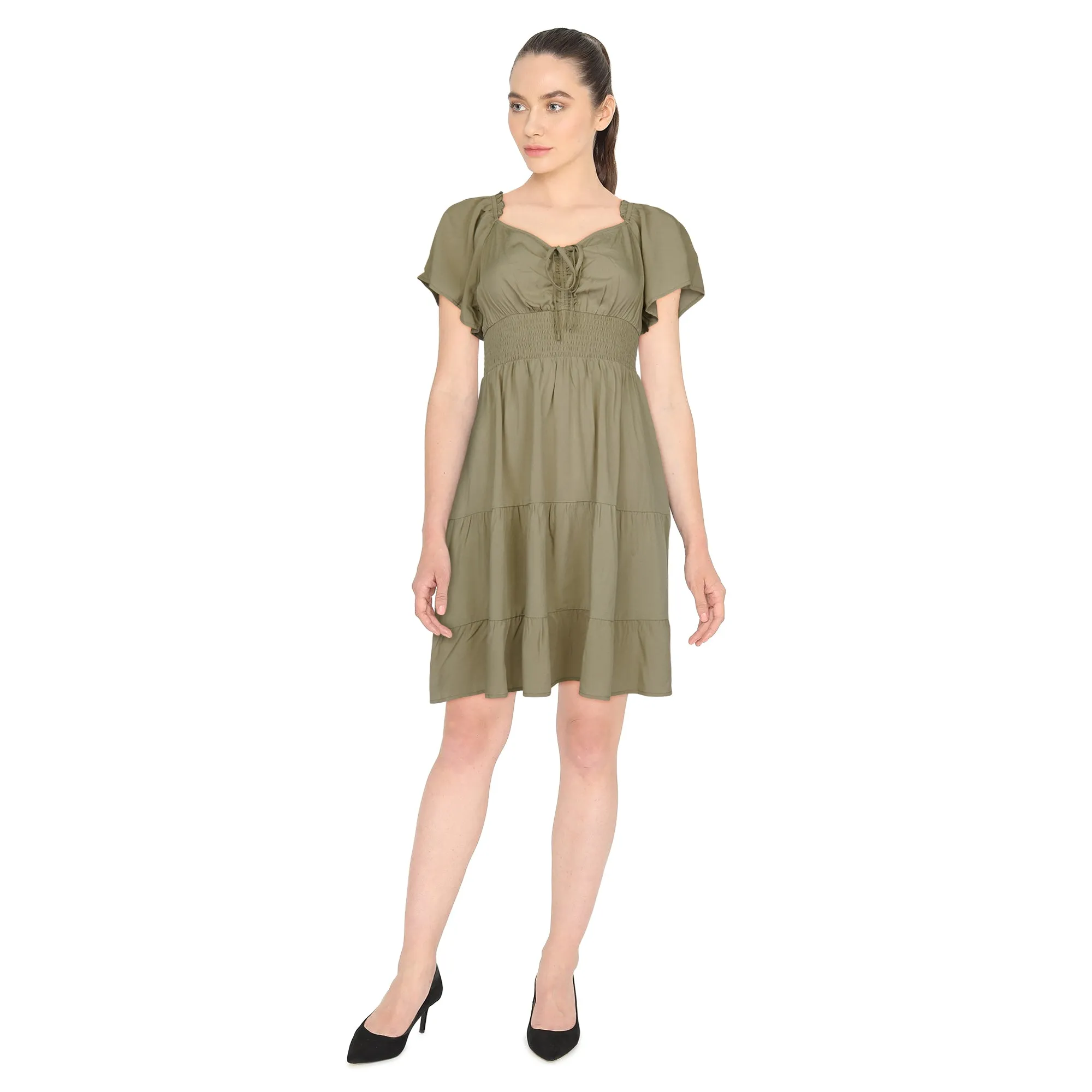 lily morgan Women's Puff Sleeve Short Dress sold by Giant Tiger product image thumbnail 5