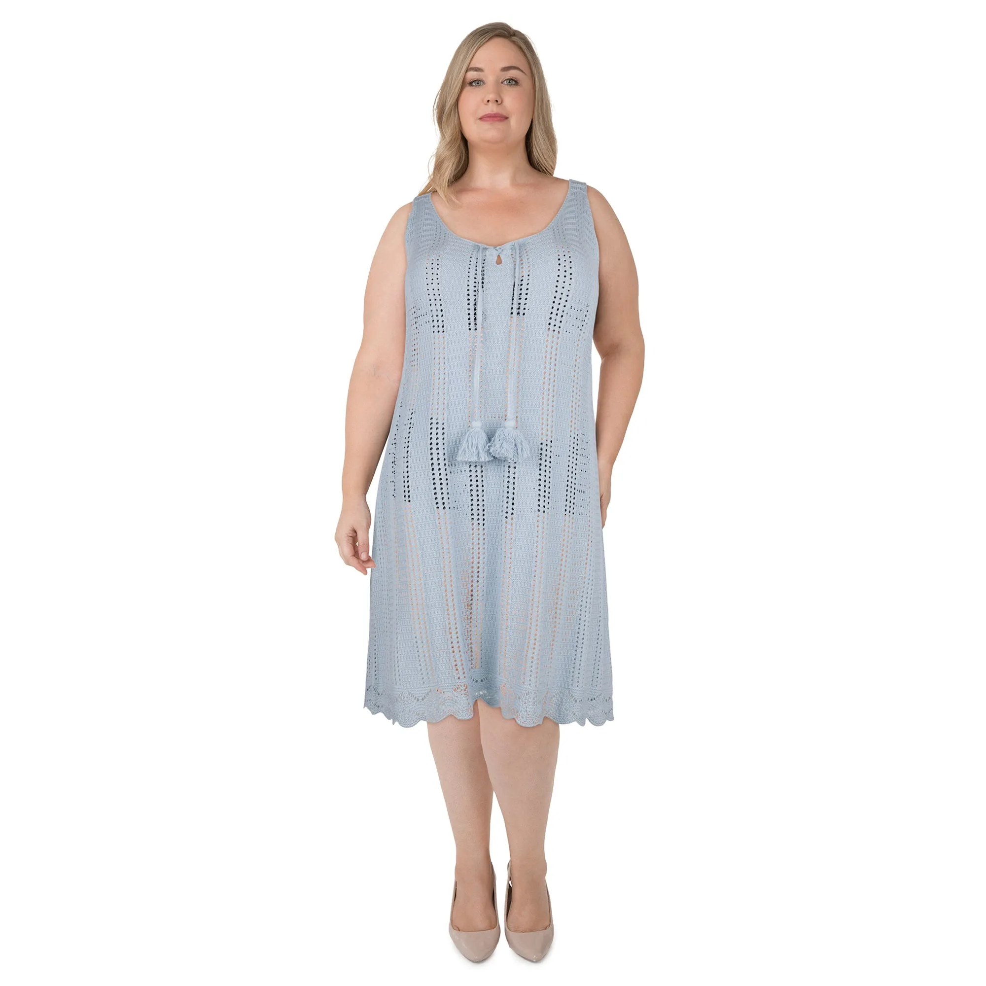 mySTYLE Women's Plus Crochet Sweater Dress sold by Giant Tiger