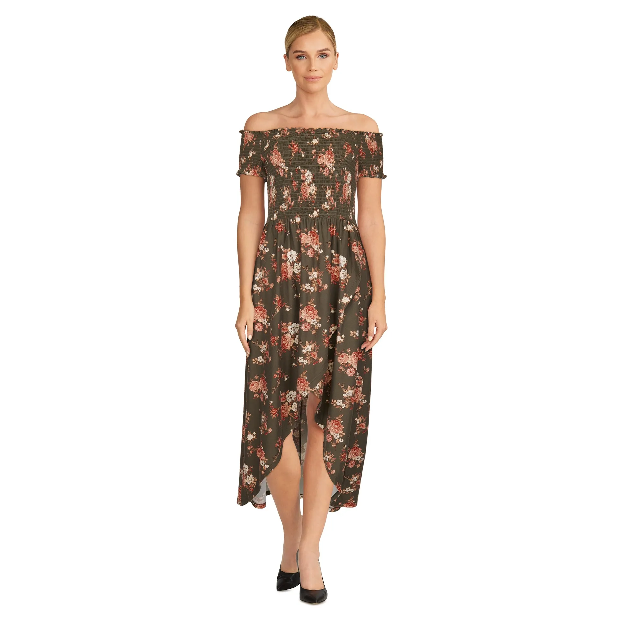 lily morgan Women's High-Low Smocked Dress sold by Giant Tiger