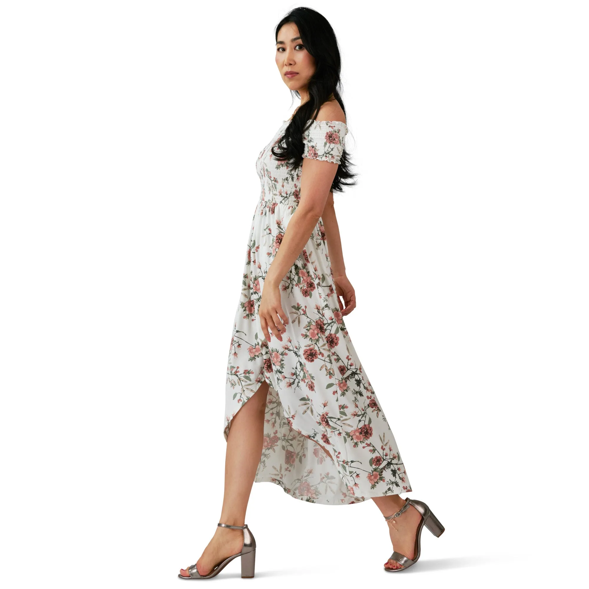 lily morgan Women's High-Low Smocked Dress sold by Giant Tiger product image thumbnail 4
