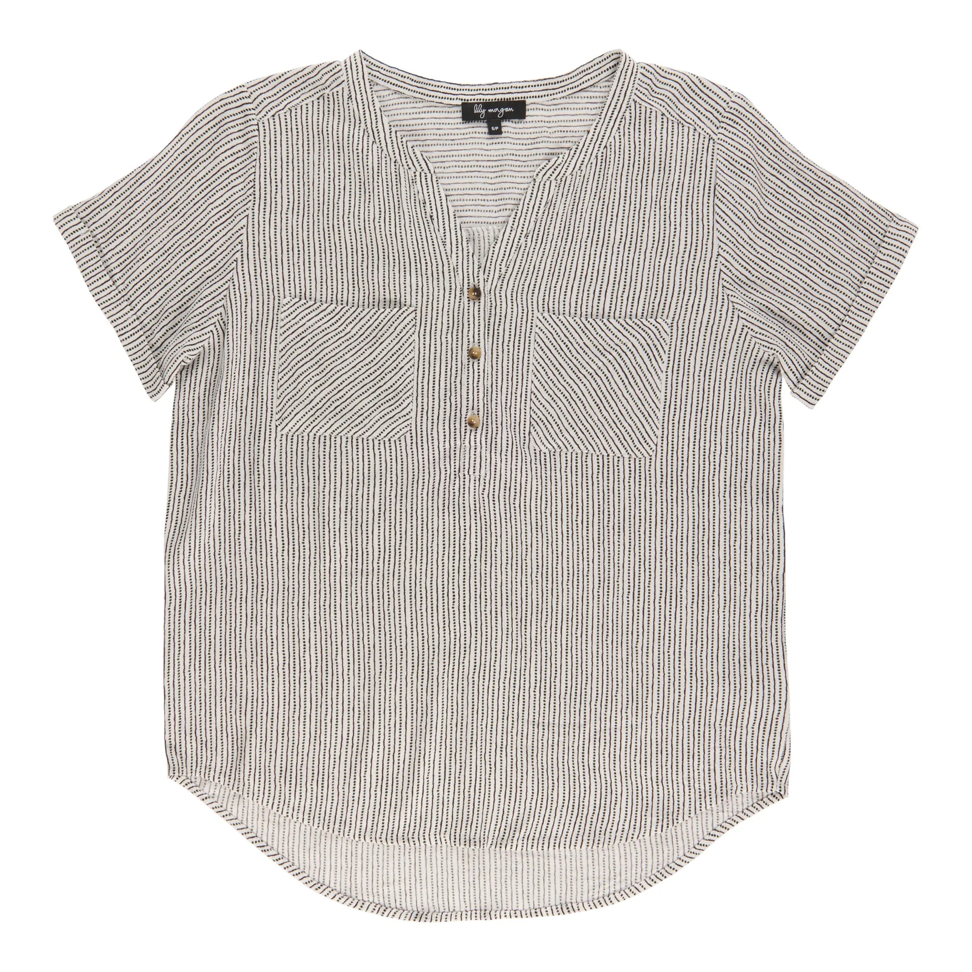 lily morgan Women's Crinkle Short Sleeve Blouse sold by Giant Tiger