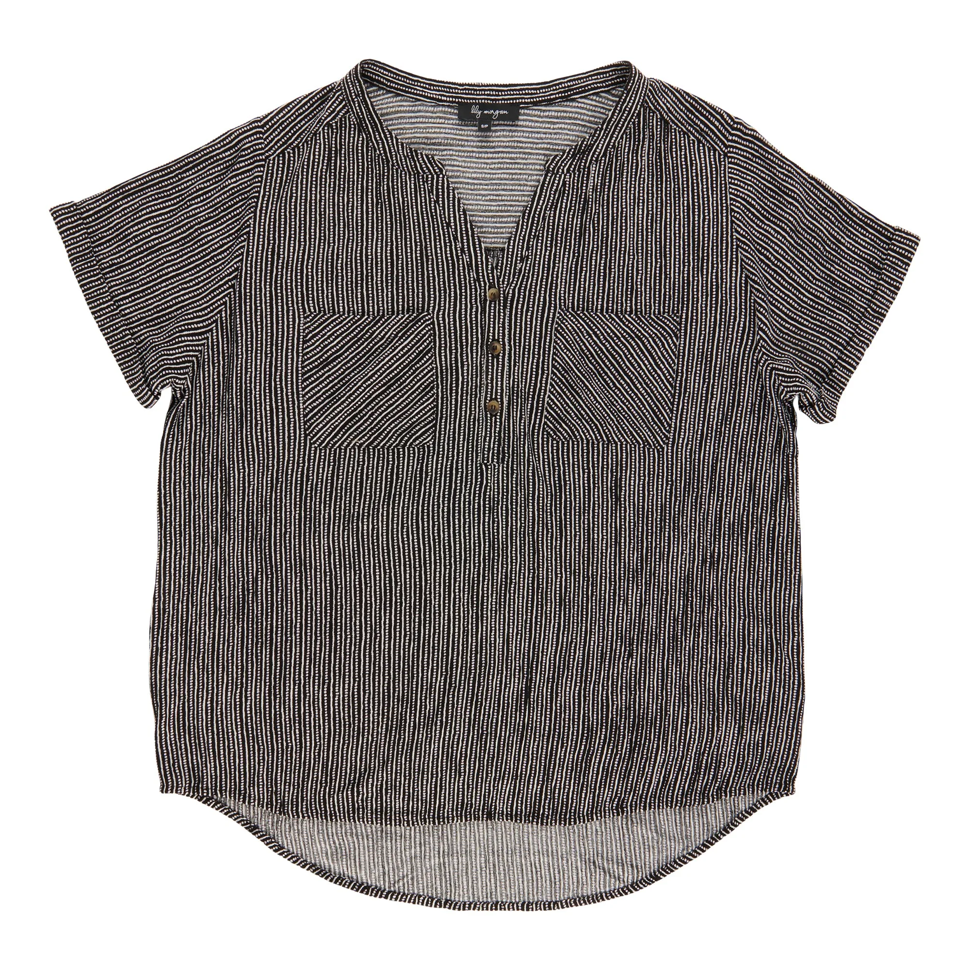 lily morgan Women's Crinkle Short Sleeve Blouse sold by Giant Tiger product image thumbnail 2