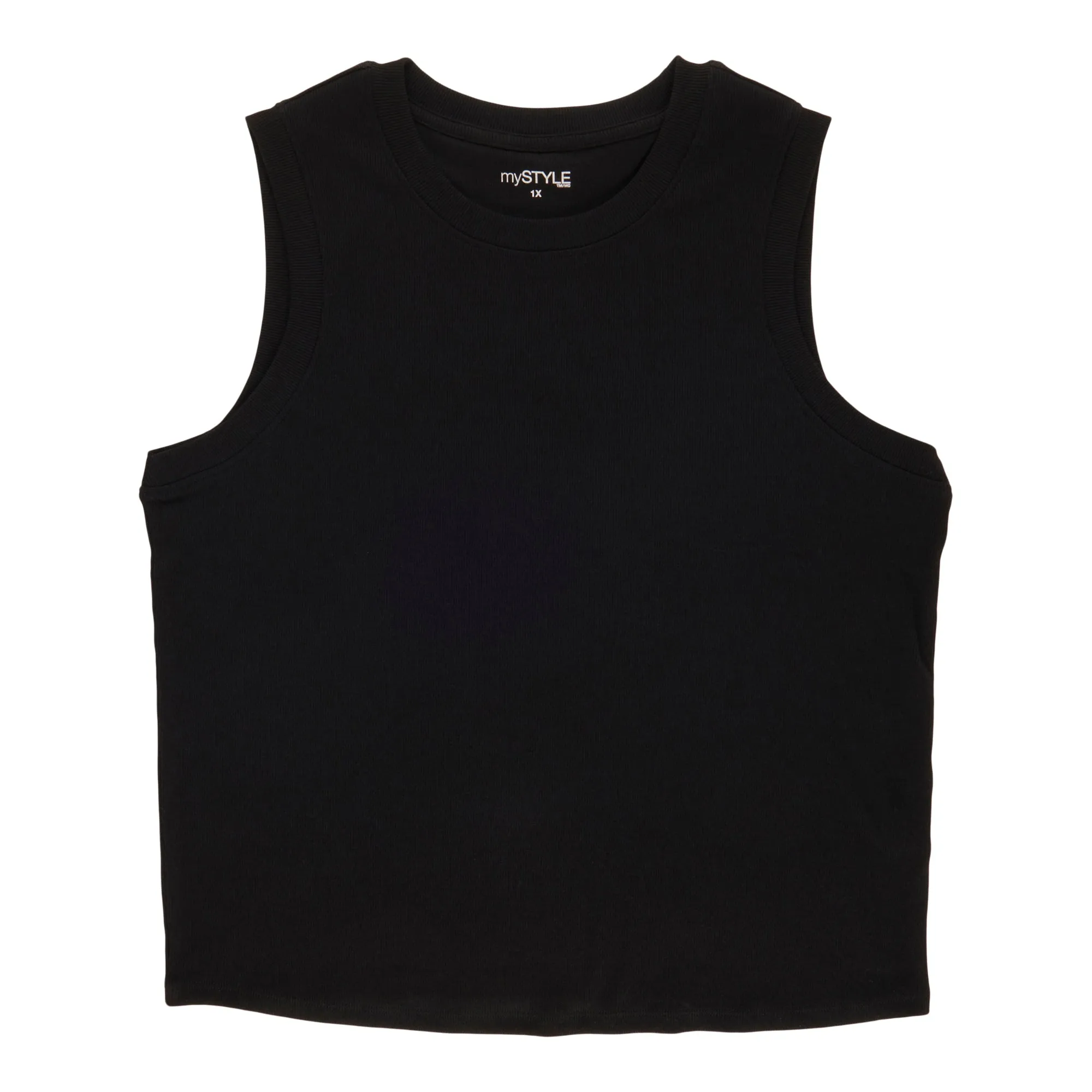 mySTYLE Women's Plus Ribbed Cropped Tank Top sold by Giant Tiger