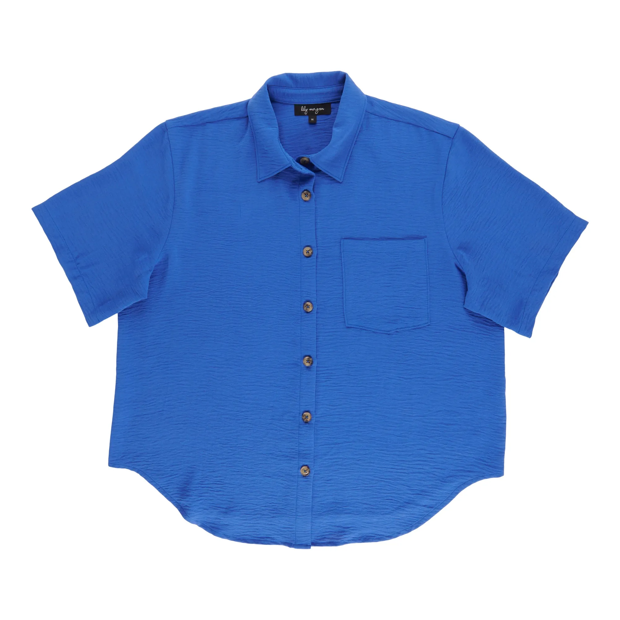 lily morgan Women's Plus Short Sleeve Collared Blouse sold by Giant Tiger product image thumbnail 2