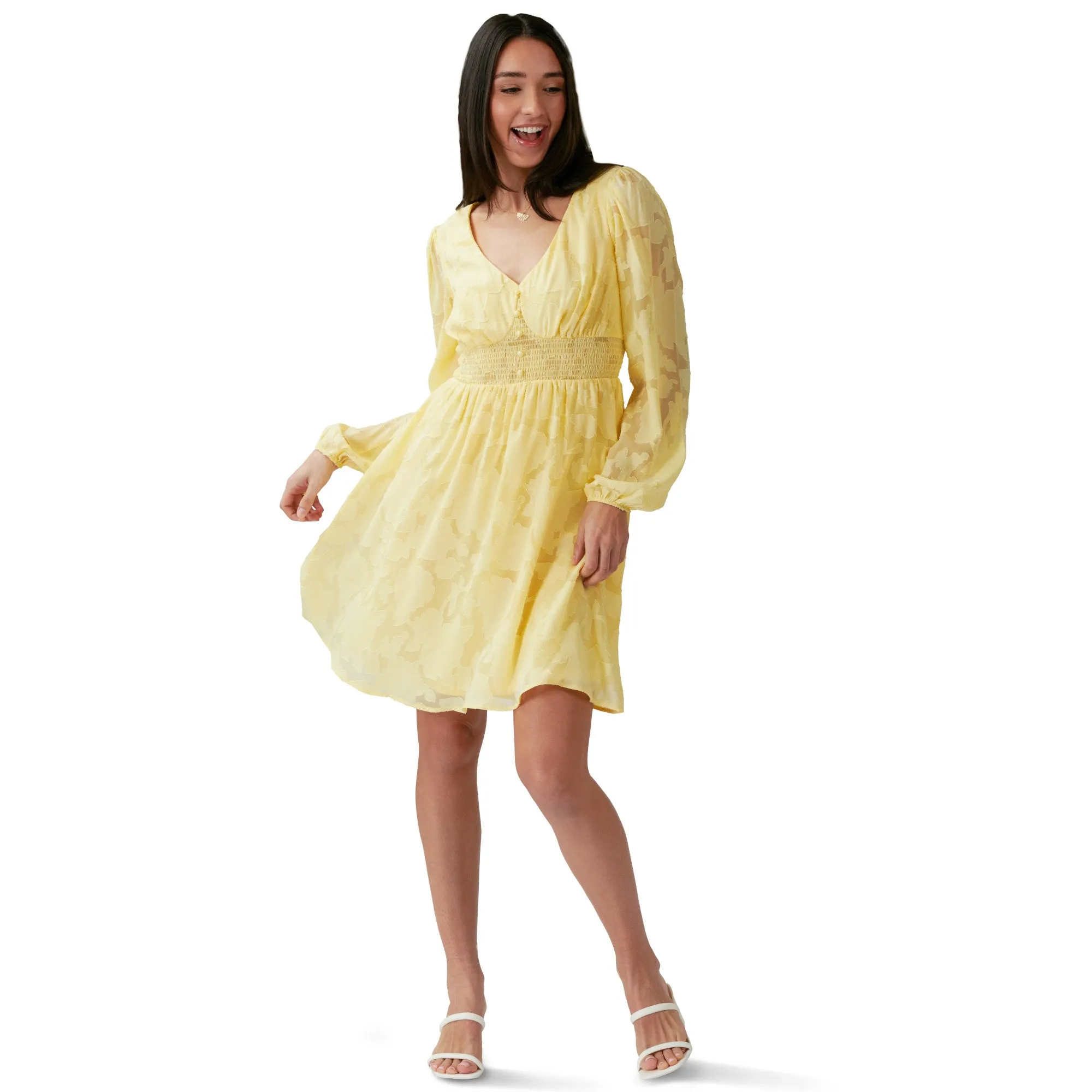 lily morgan Women's Burnout Textured Mini Dress sold by Giant Tiger product image thumbnail 2