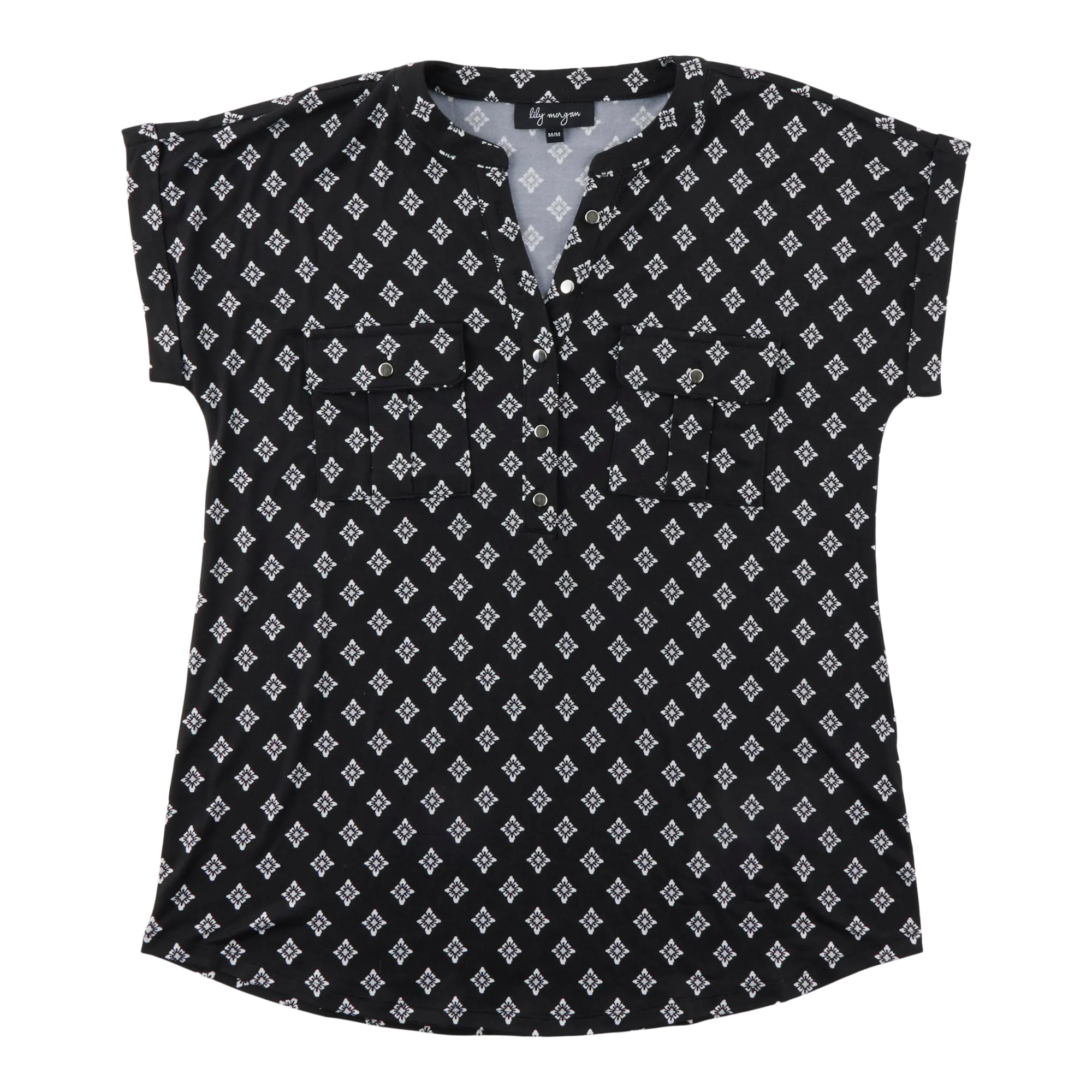 lily morgan Women's Pocket Printed Top sold by Giant Tiger