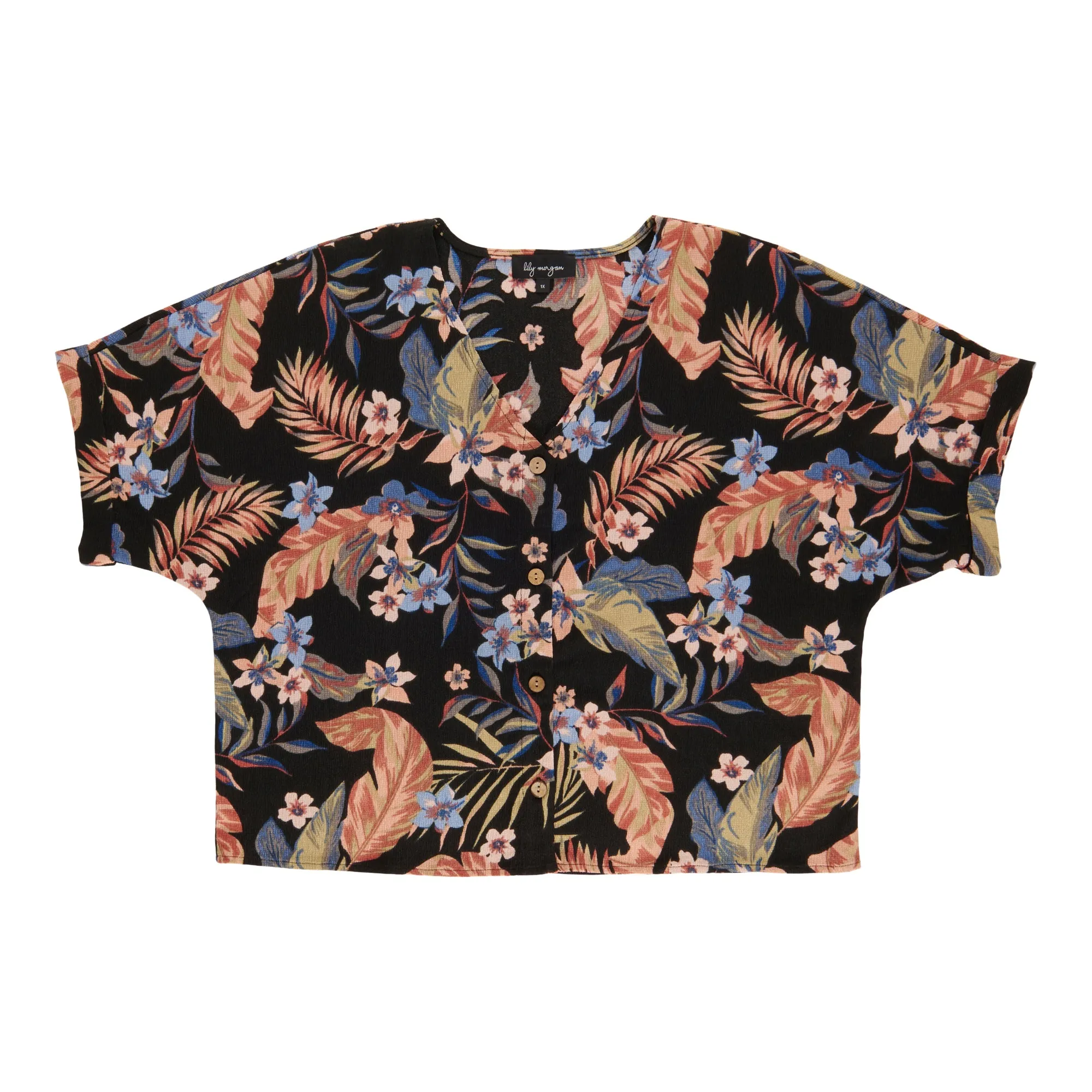 lily morgan Women's Plus Crinkle Knit Blouse sold by Giant Tiger product image thumbnail 2