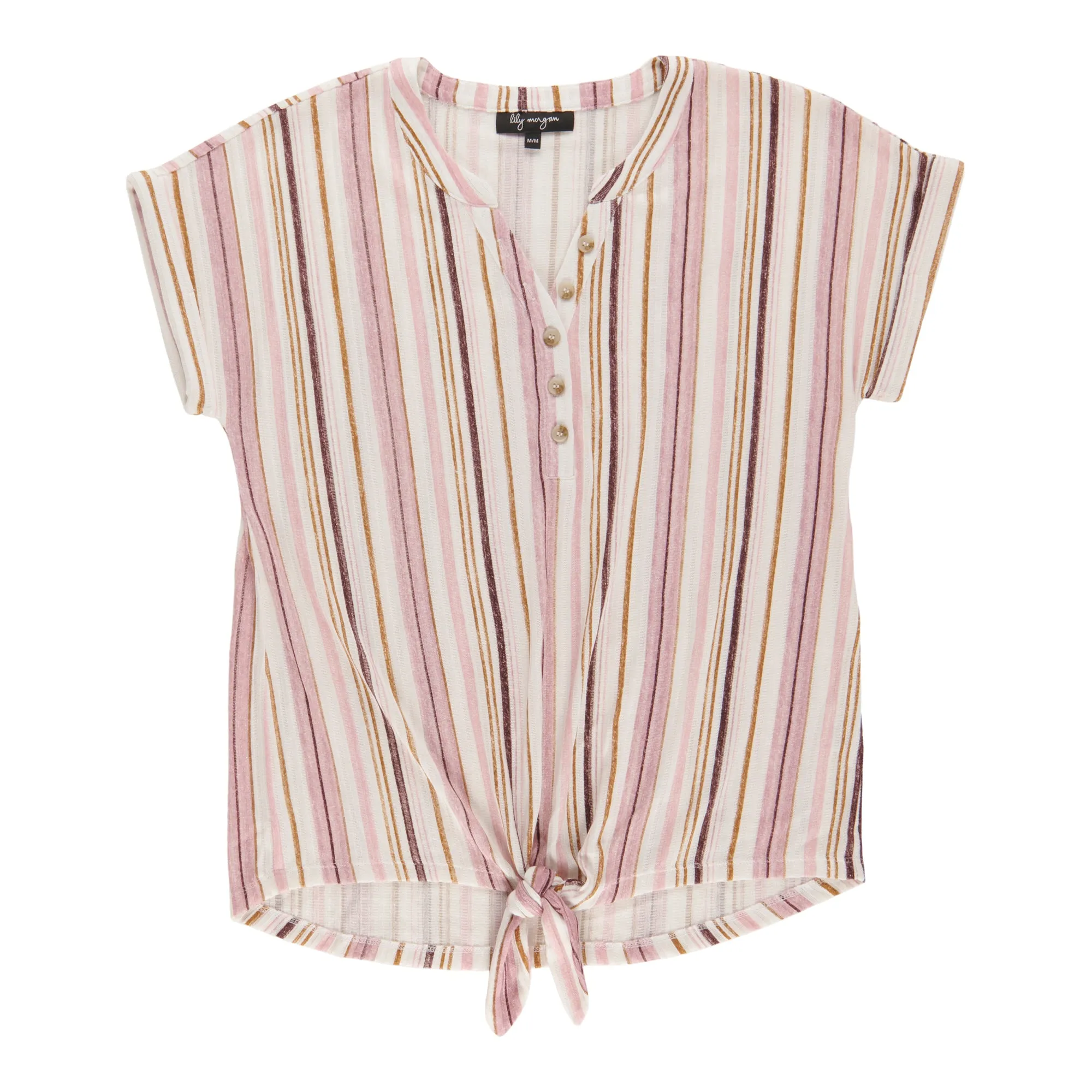 lily morgan Women's V-Neck Tie Front Top sold by Giant Tiger product image thumbnail 2