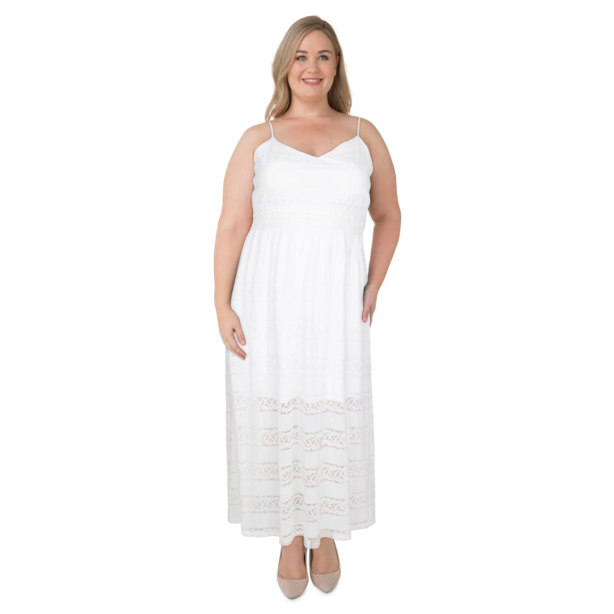lily morgan Women's Plus Lace Detail Maxi Dress sold by Giant Tiger product image thumbnail 2