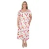 lily morgan Women's Plus Smocked Squareneck Midi Dress sold by Giant Tiger