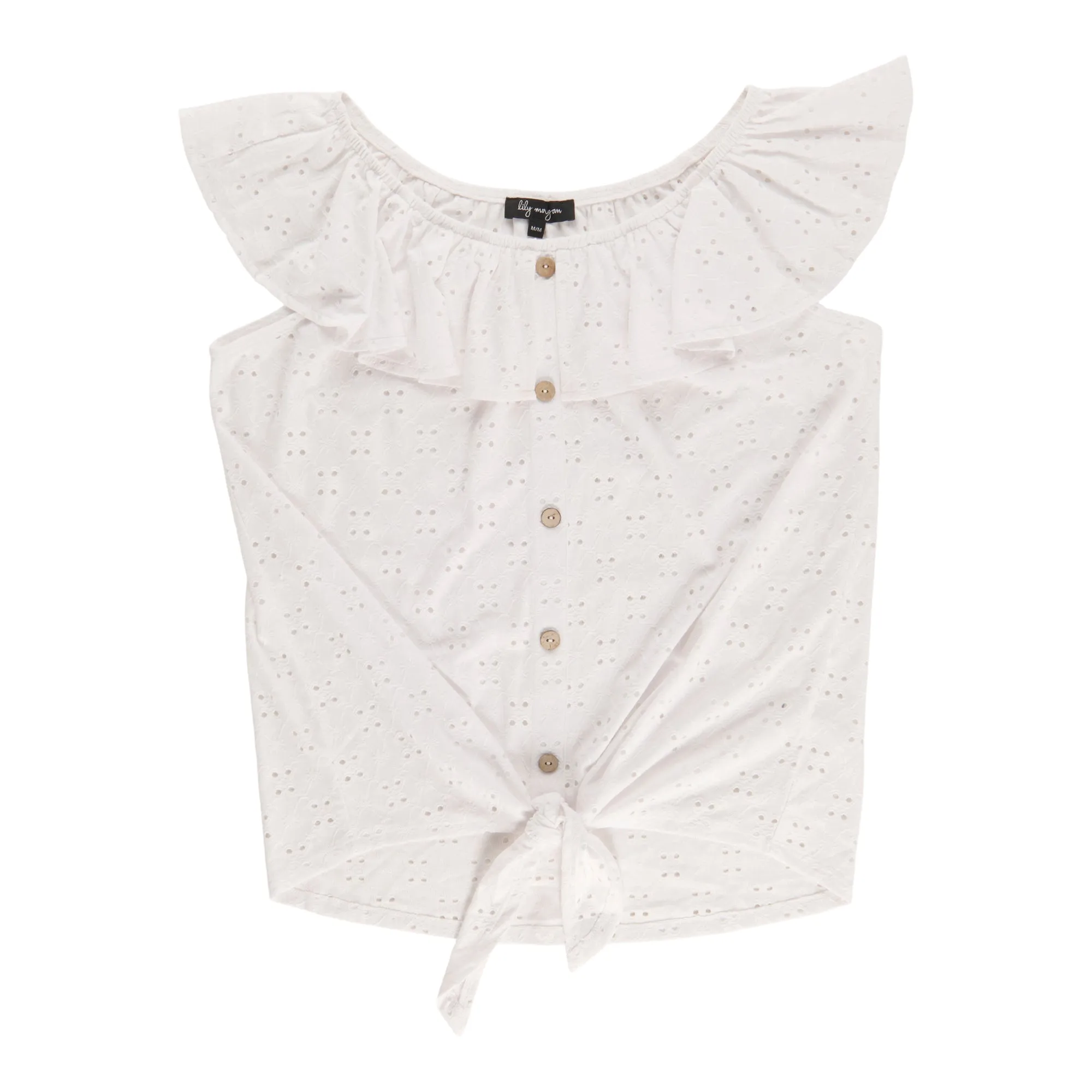 lily morgan Women's Eyelet Tie Front Camisole sold by Giant Tiger