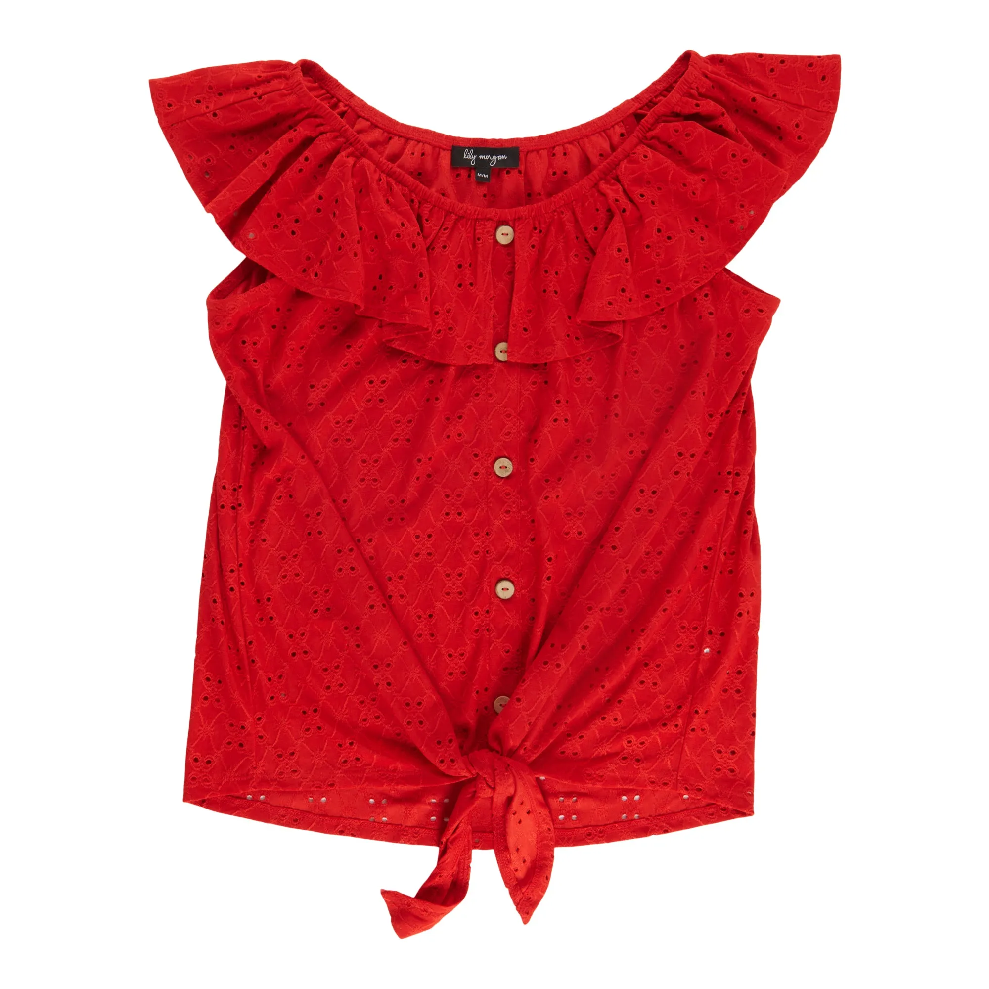 lily morgan Women's Eyelet Tie Front Camisole sold by Giant Tiger product image thumbnail 3